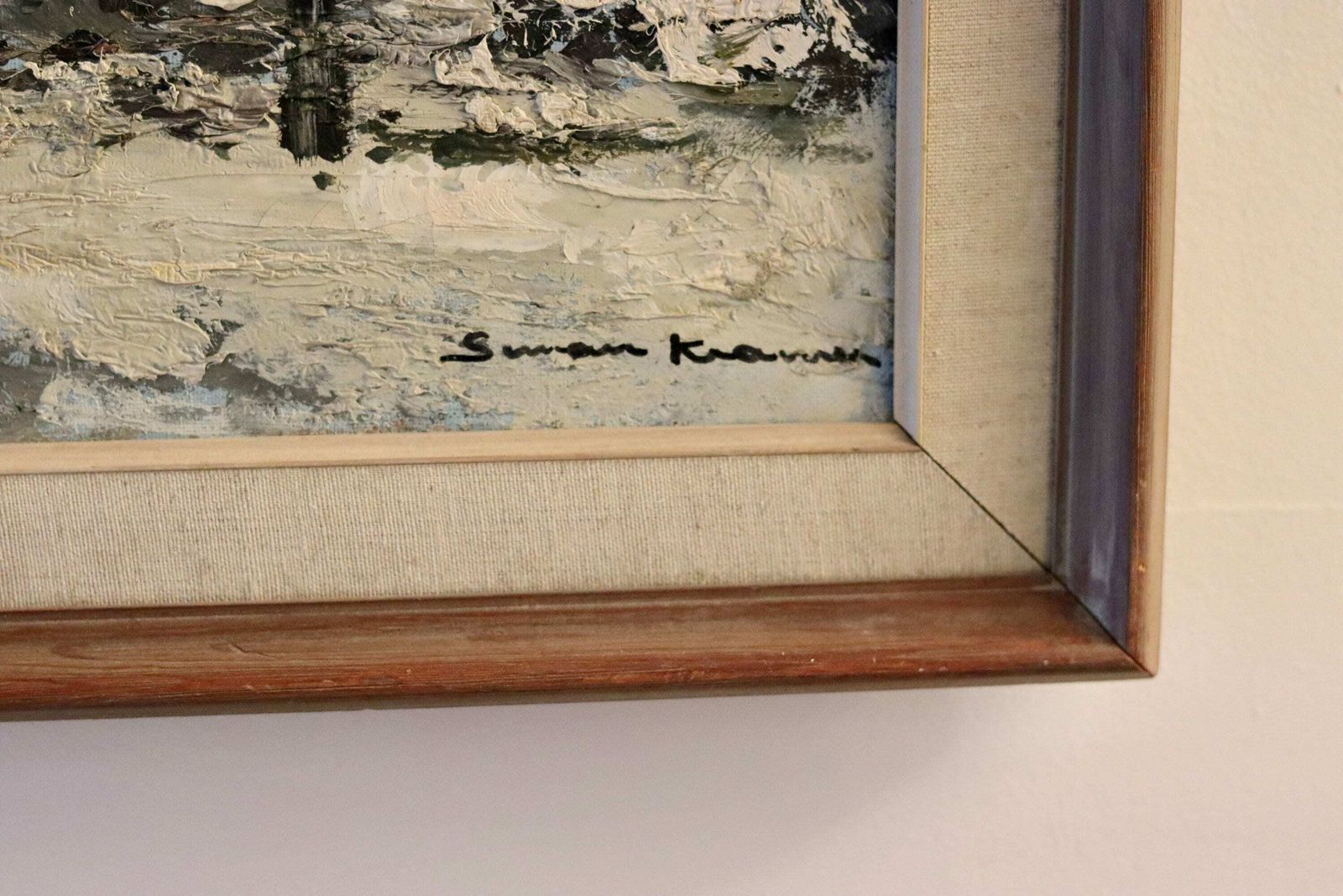 Swedish Modernist Oil Painting By Susan Kramer photo buy
