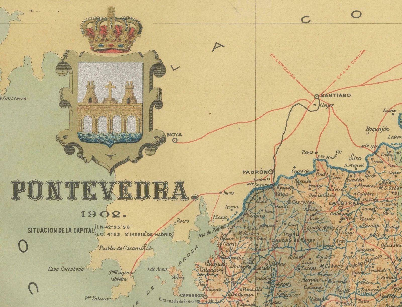 Cartographic Survey Of Pontevedra, 1902: Crossroads Of Galicia" photo vinterior
