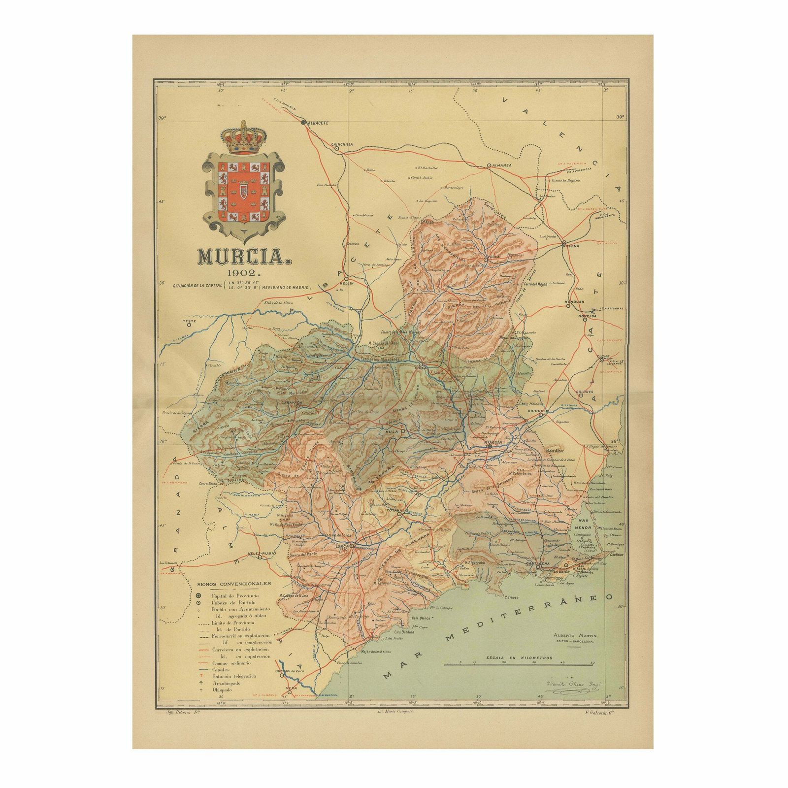 1902 Murcia: A Cartographic Snapshot Of Spain's Southeastern Province