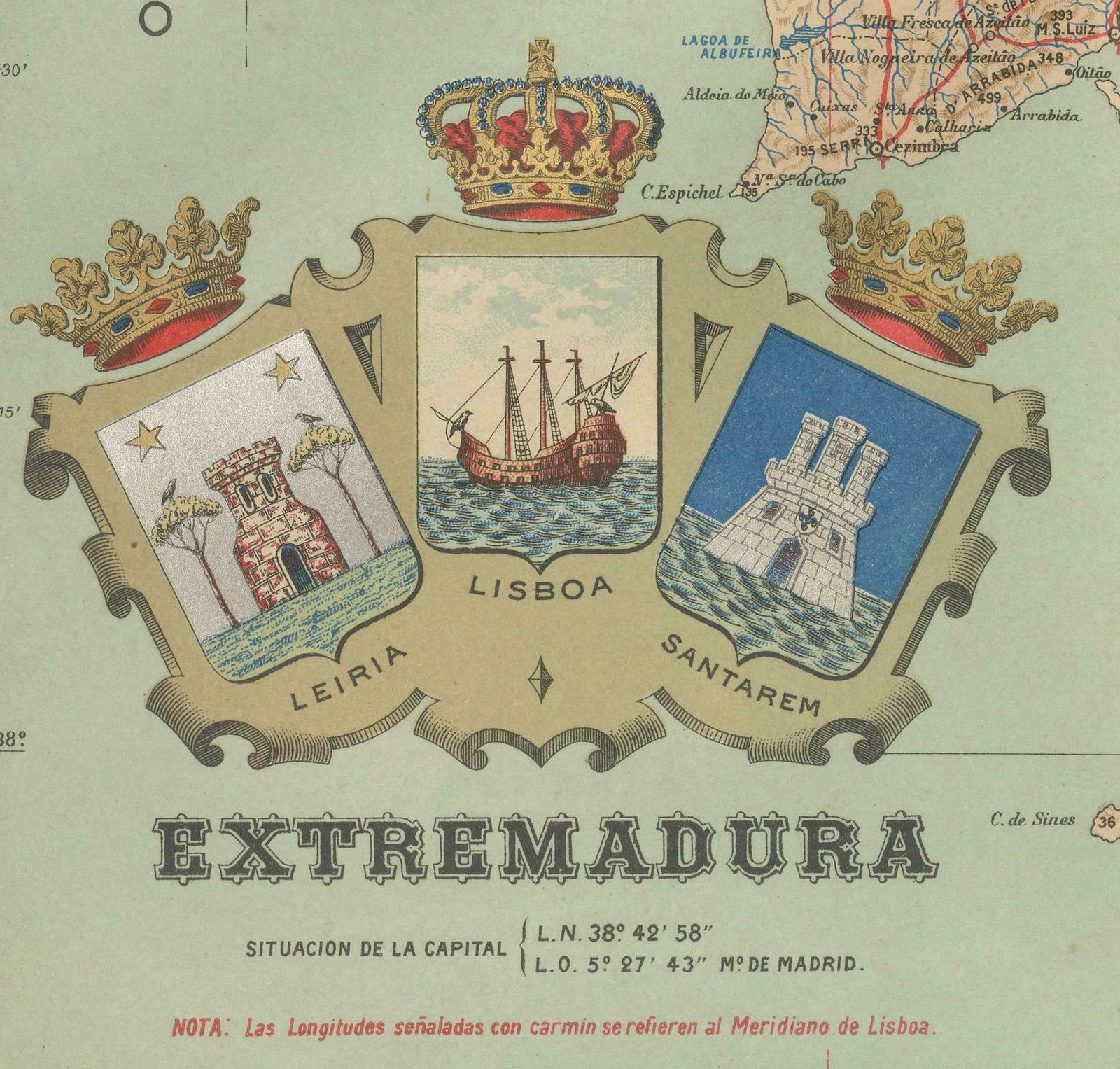 An Antique Map Of Extremadura: Crossroads Of History And Nature, 1903 $507.93 photo vinterior