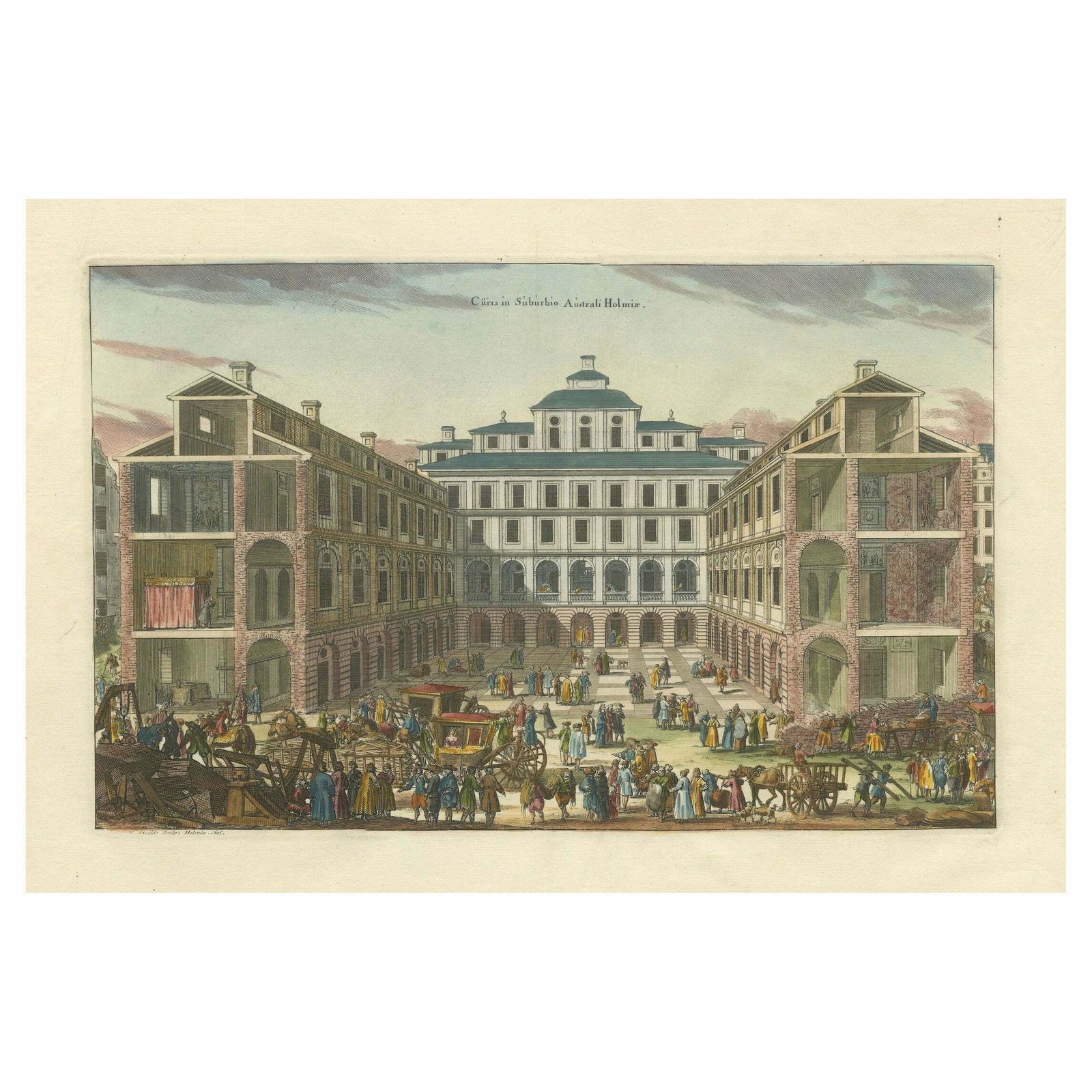 The Southern Courthouse Of Stockholm: An Engraving By Willem Swidde, 1691