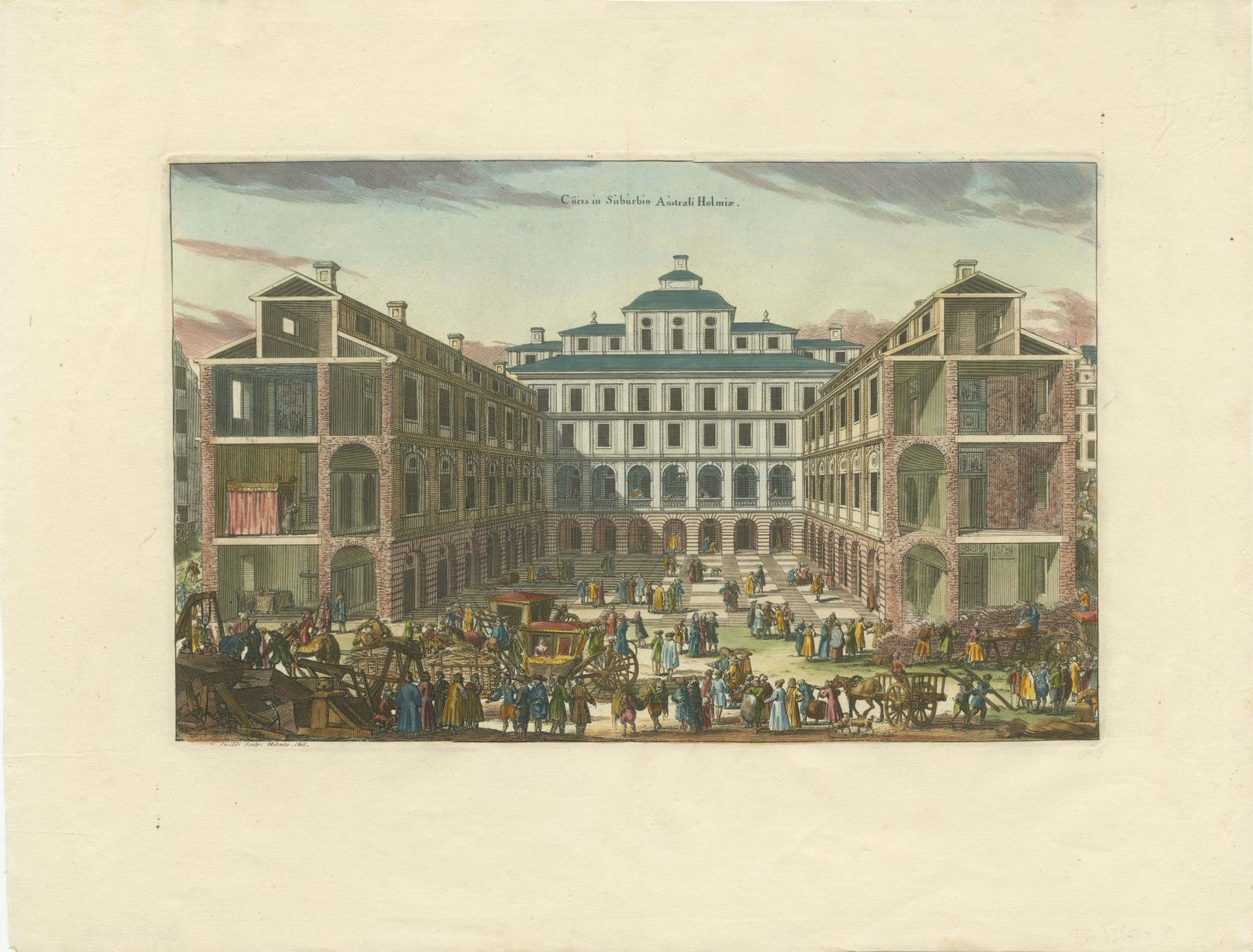 The Southern Courthouse Of Stockholm: An Engraving By Willem Swidde, 1691 photo furniture