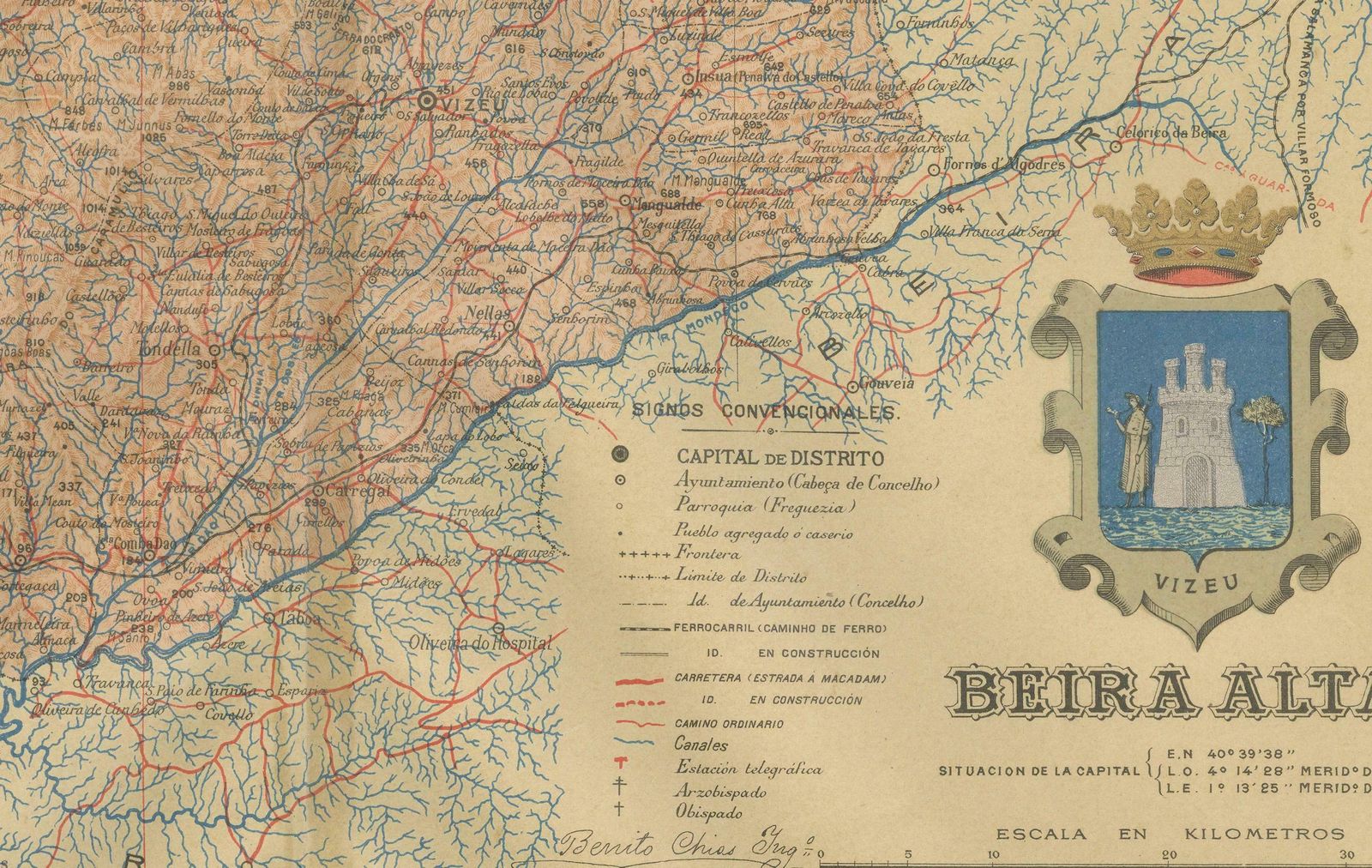 Beira Alta: A Cartographic Journey Through Portugal's Heartland In 1903 photo Art