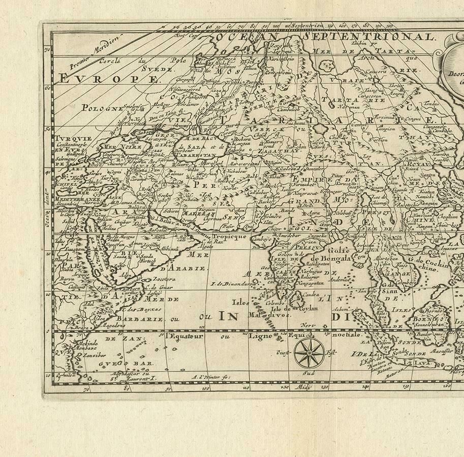 Antique Map Of Asia By Sanson, Circa 1705 photo for sale