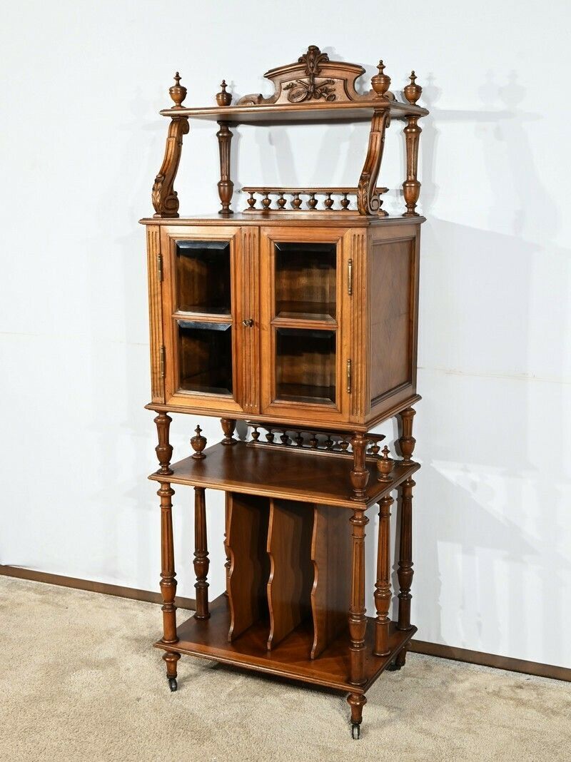 Rare Walnut Music Cabinet – 1920 photo Furniture