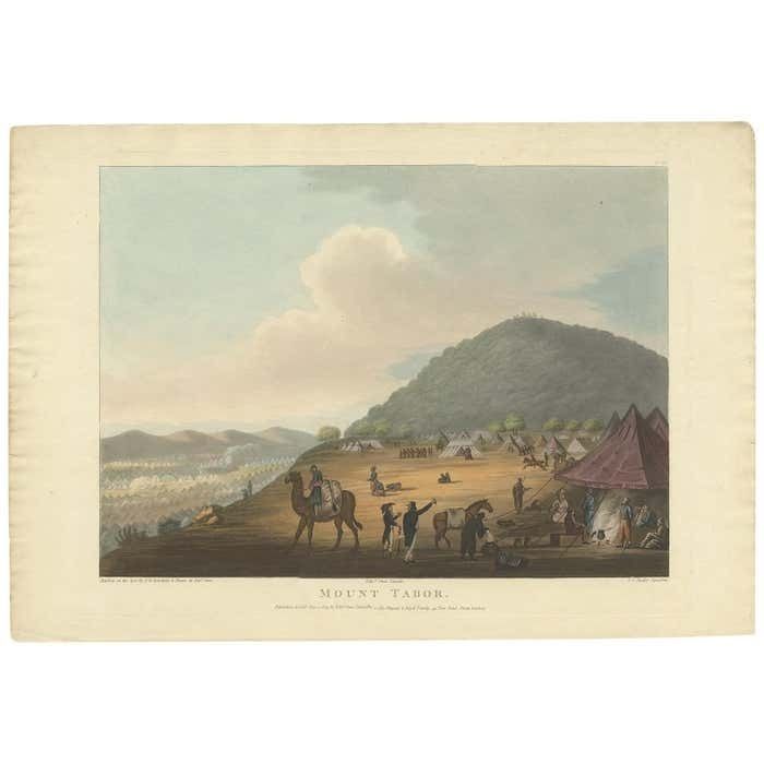Antique Print Of Mount Tabor By Spilsbury, 1803