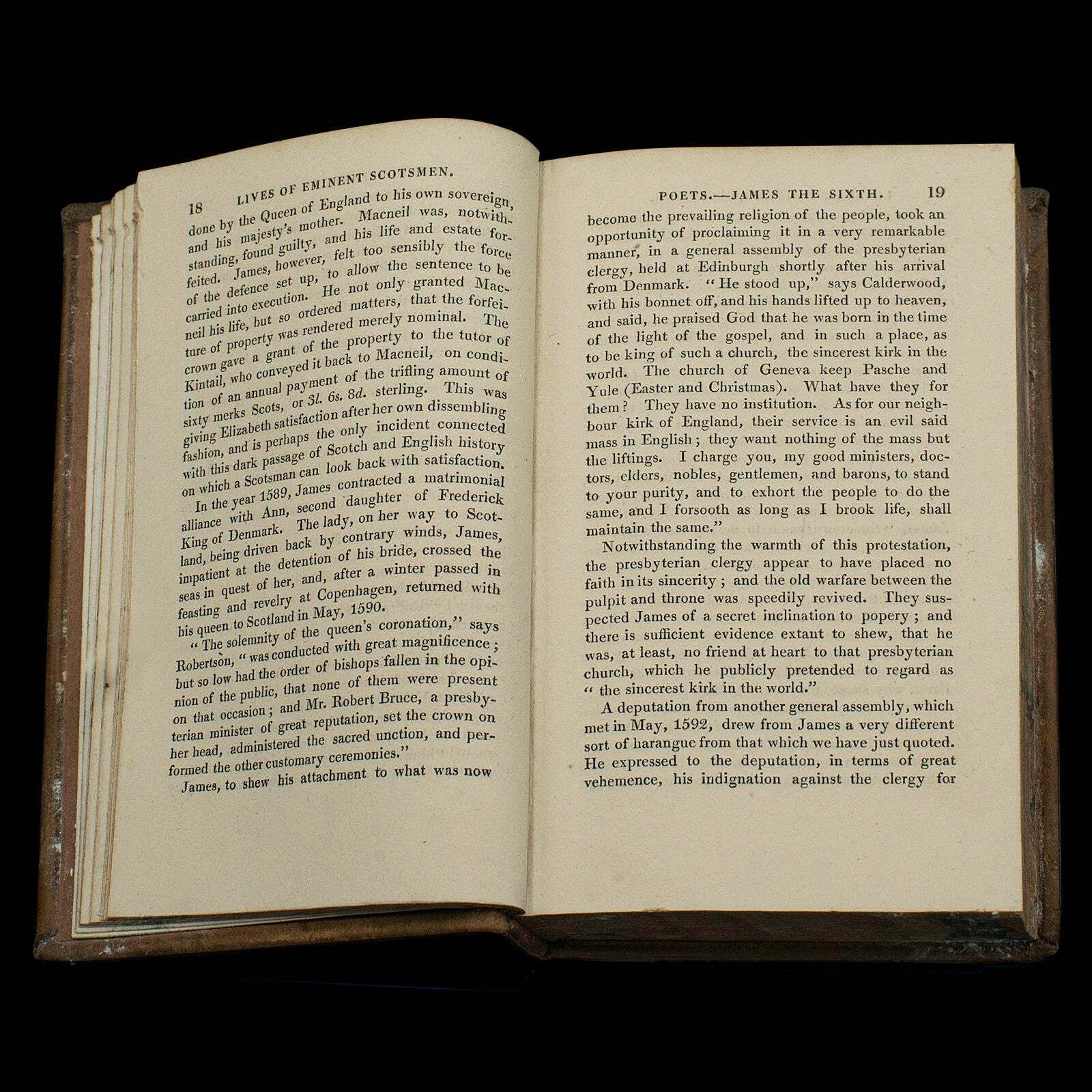 photo for sale 2 Antique Books, The Lives Of Scottish Poets, English, Biographical, Regency