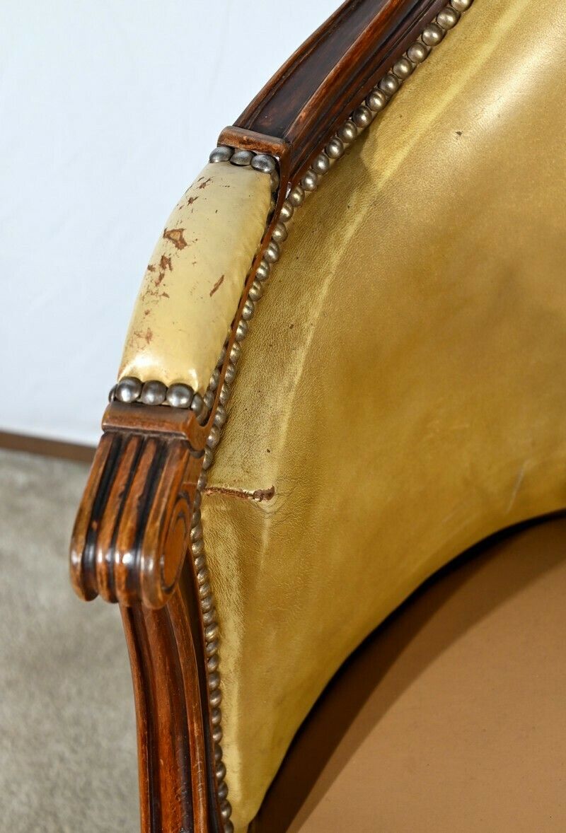 photo buy Beech Swivel Office Armchair, Louis XVI Style – Late 19th Century