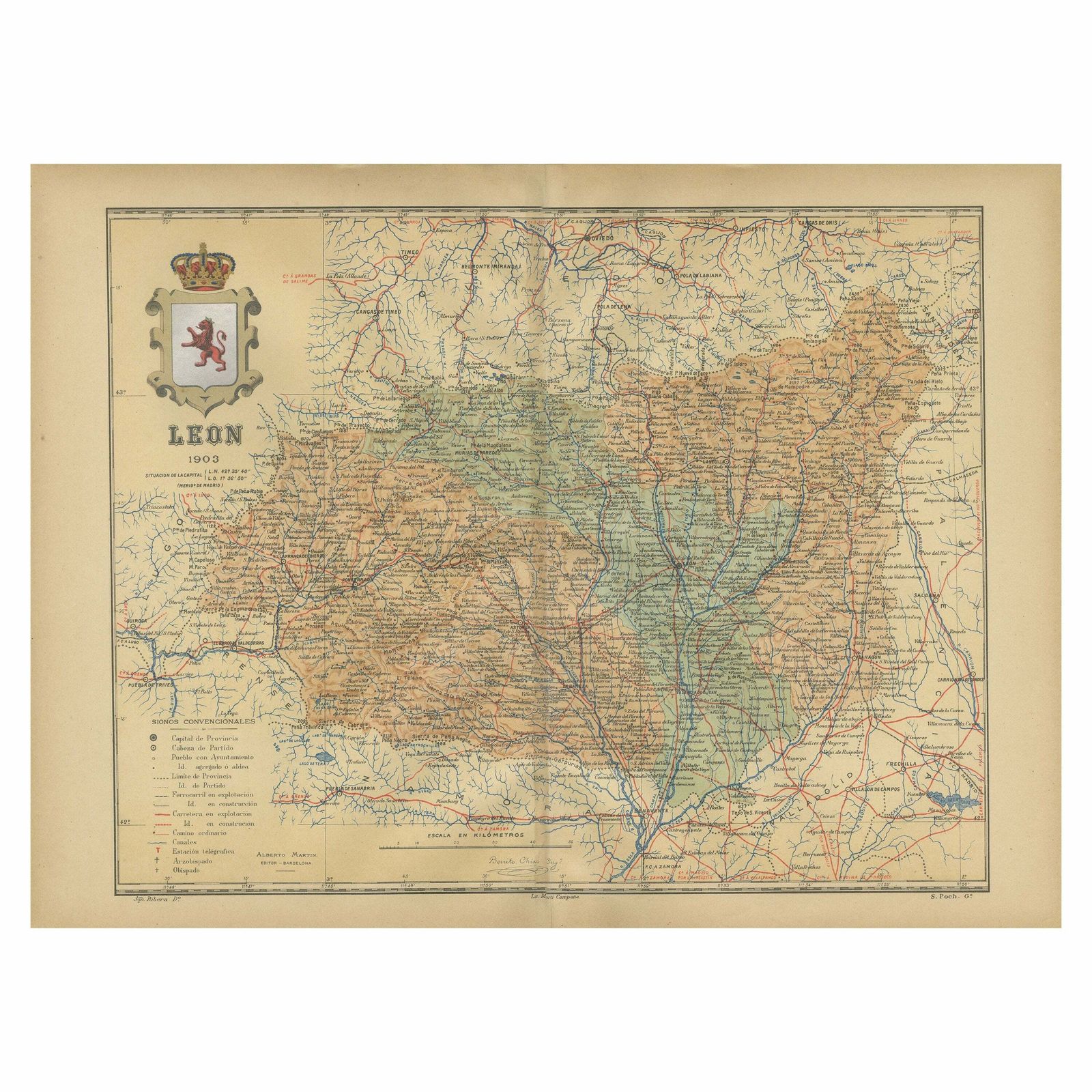 León 1903: A Cartographic Detailing Of Castilla Y León's Mountainous Province