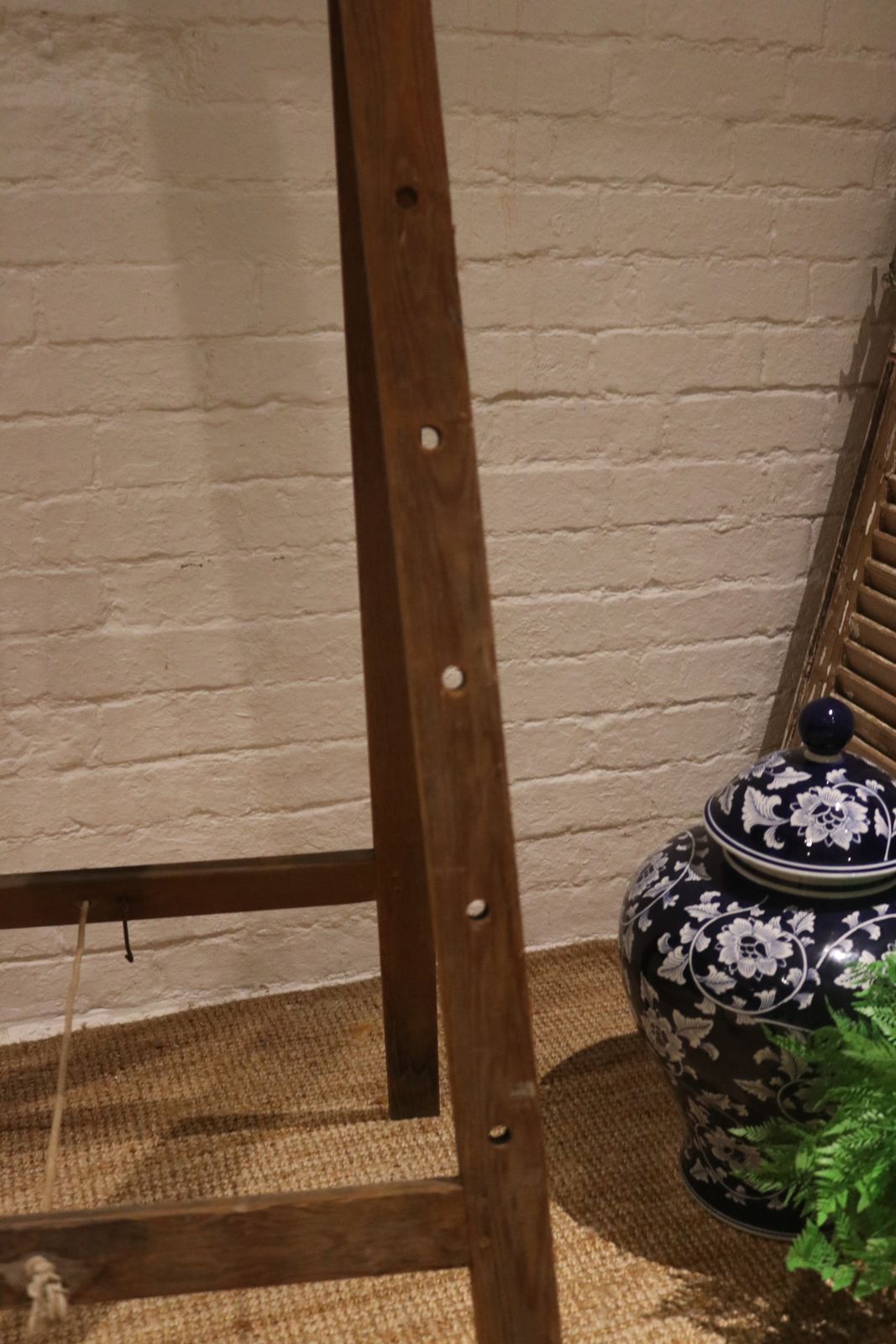Huge Antique Painting Studio Easel / Rounded Top / Solid Wood photo vintage