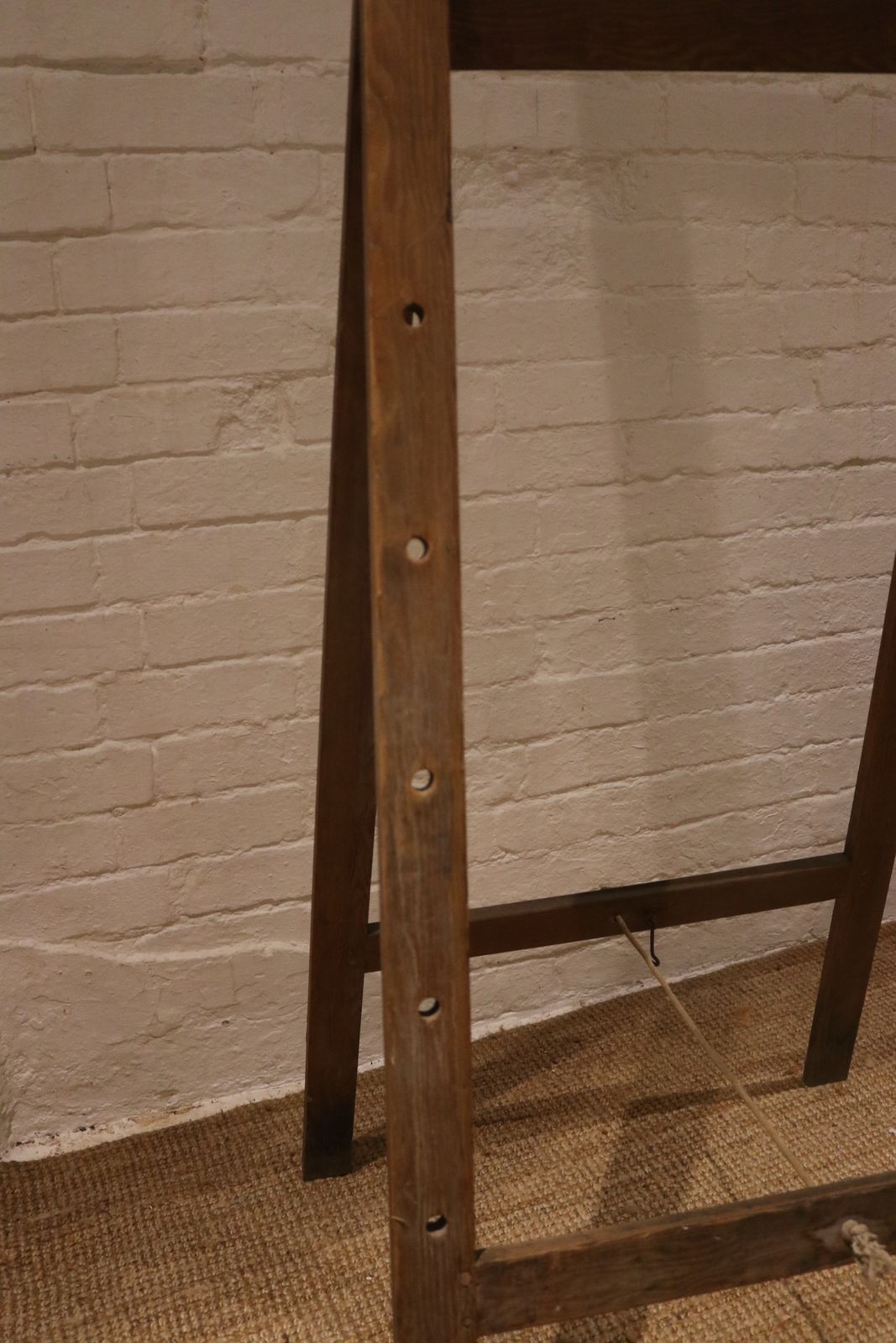 100.0 Huge Antique Painting Studio Easel / Rounded Top / Solid Wood photo