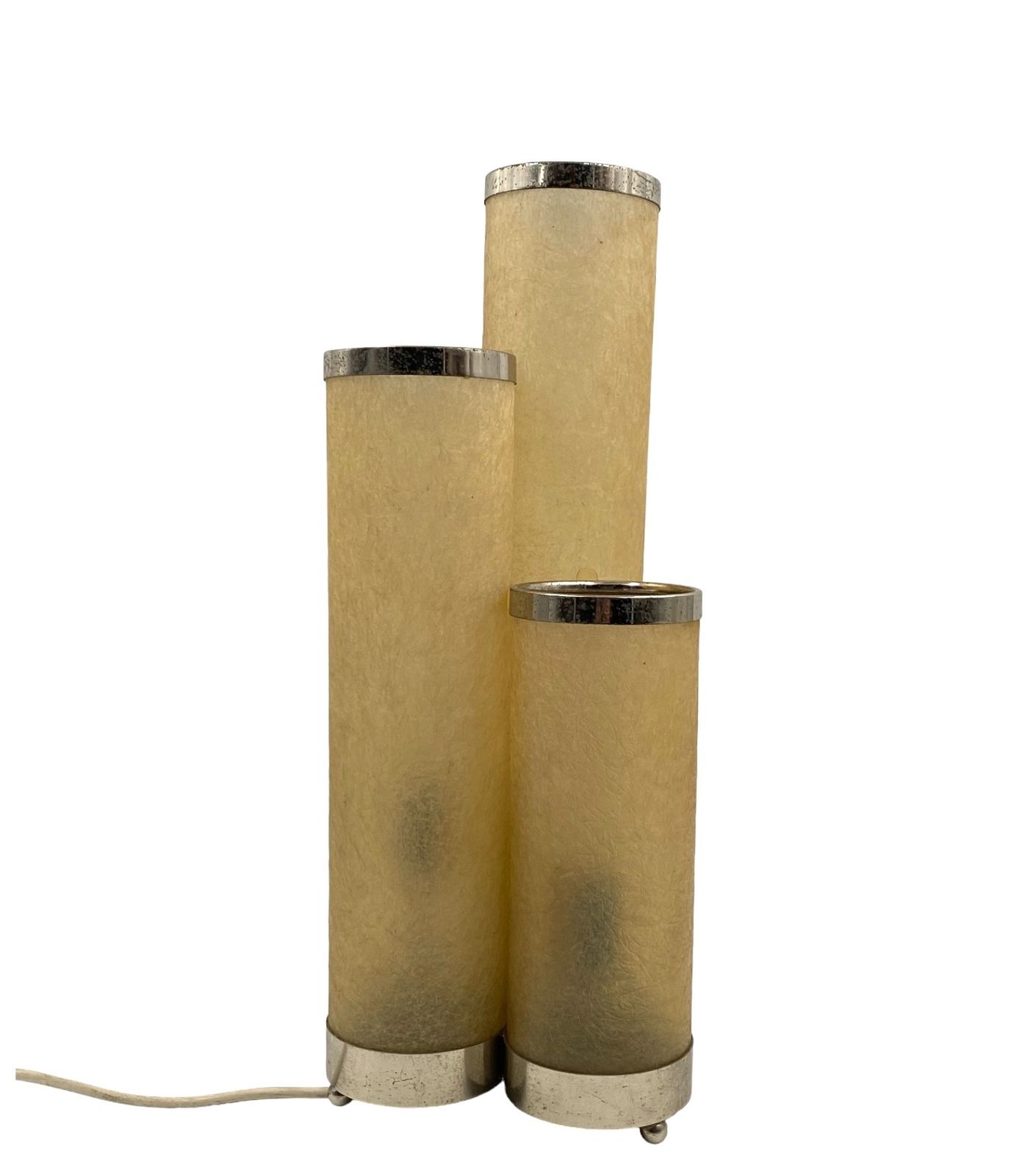Hollywood Regency Fiberglass And Brass Table Lamp, Italy 1970s photo furniture