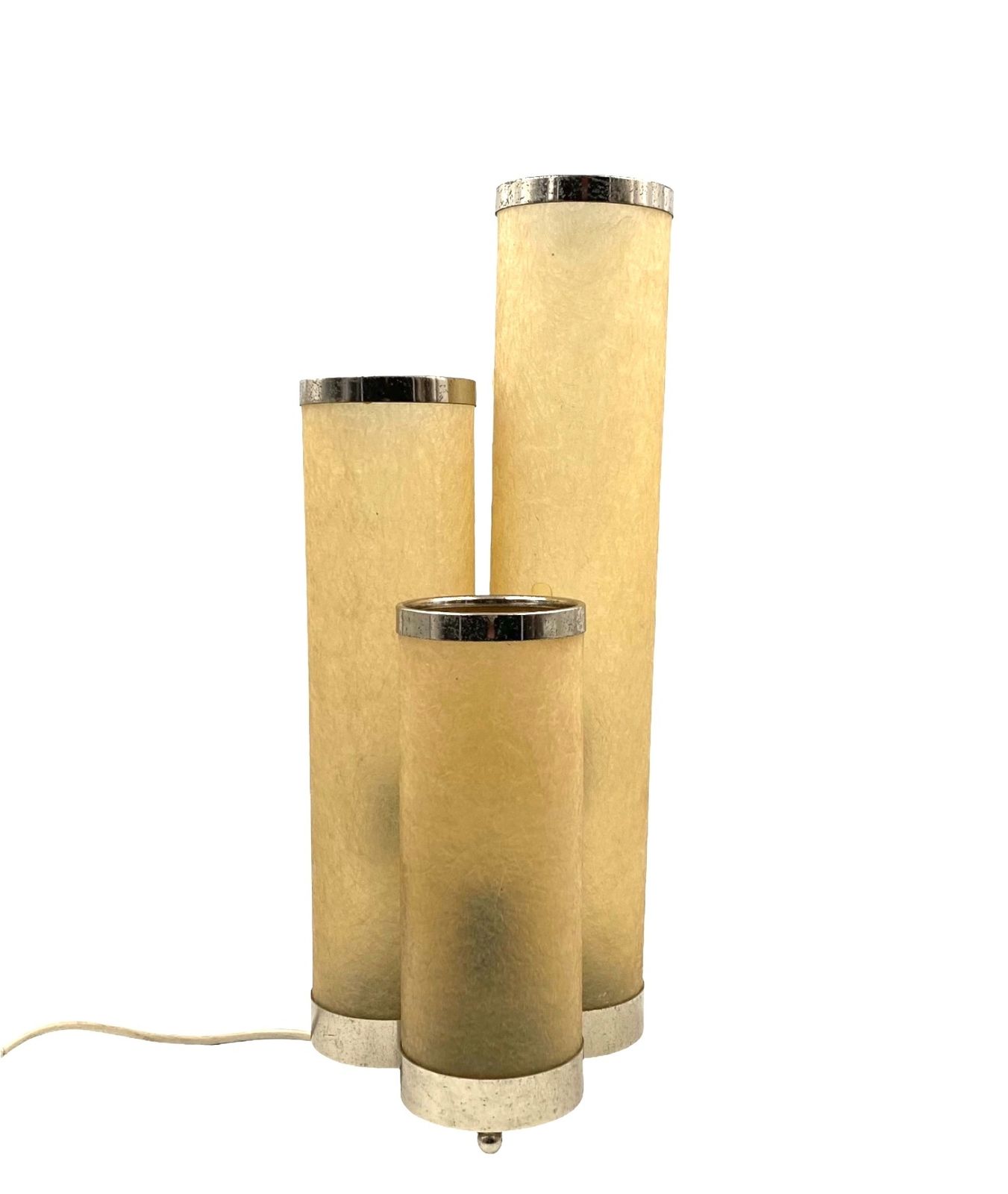 Hollywood Regency Fiberglass And Brass Table Lamp, Italy 1970s photo for sale