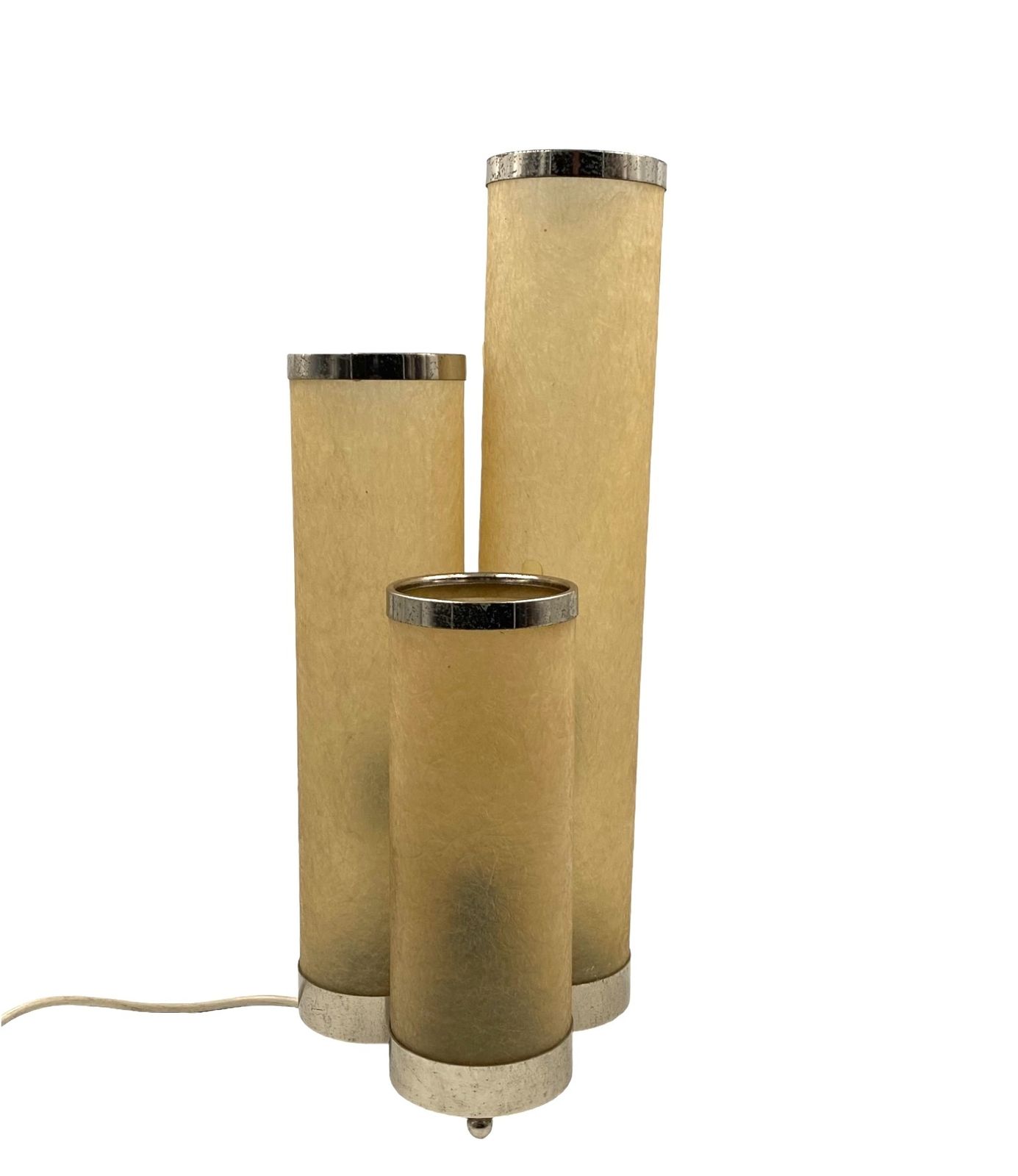 Hollywood Regency Fiberglass And Brass Table Lamp, Italy 1970s photo buy
