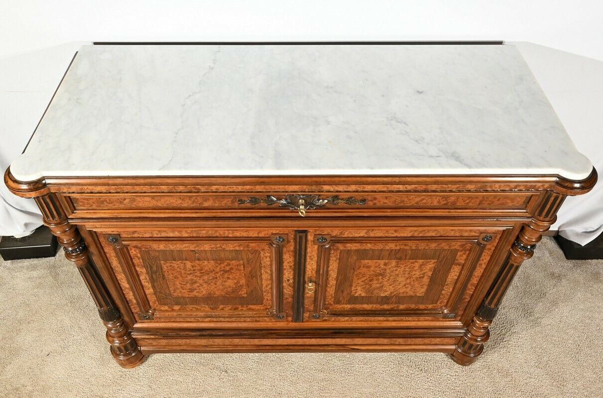 Commode Buffet In Amboyna Burl And Rosewood, Louis XVI Style – 2nd Part 19th photo 3810.16935444