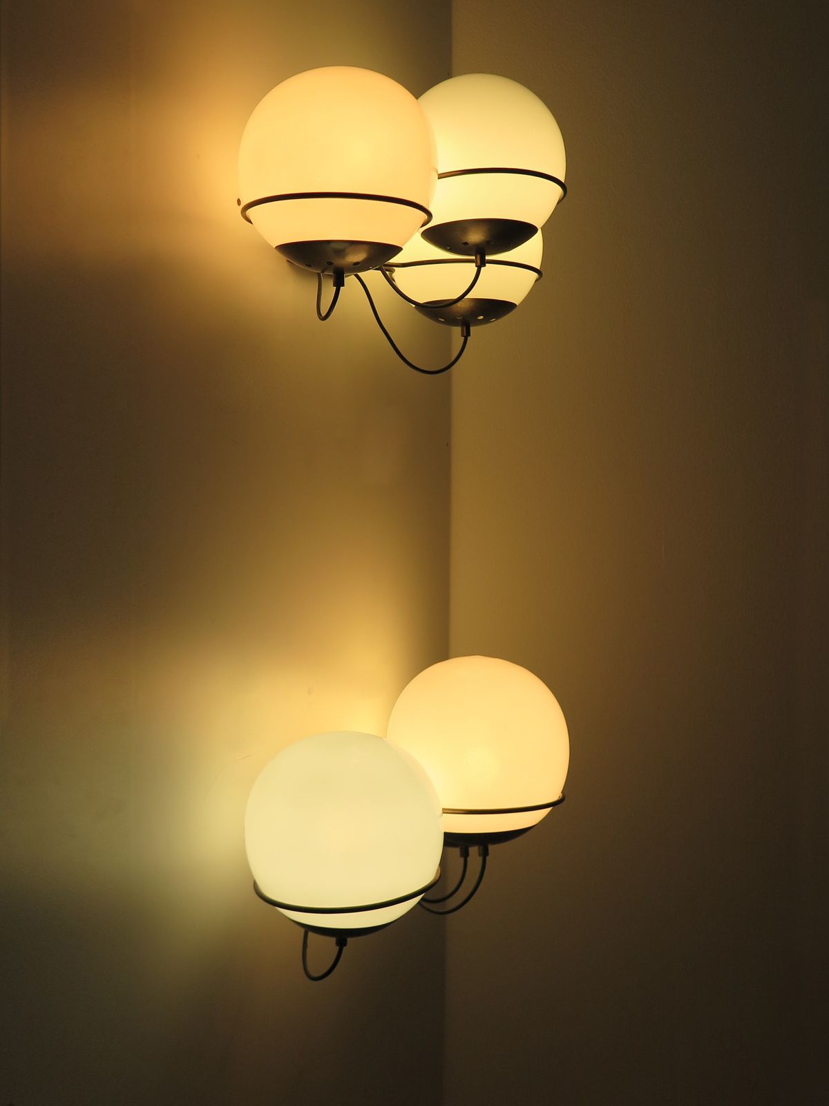 Italian Candle Metal Glass Sconces Wall Lights Set Of Two, 1960s photo furniture