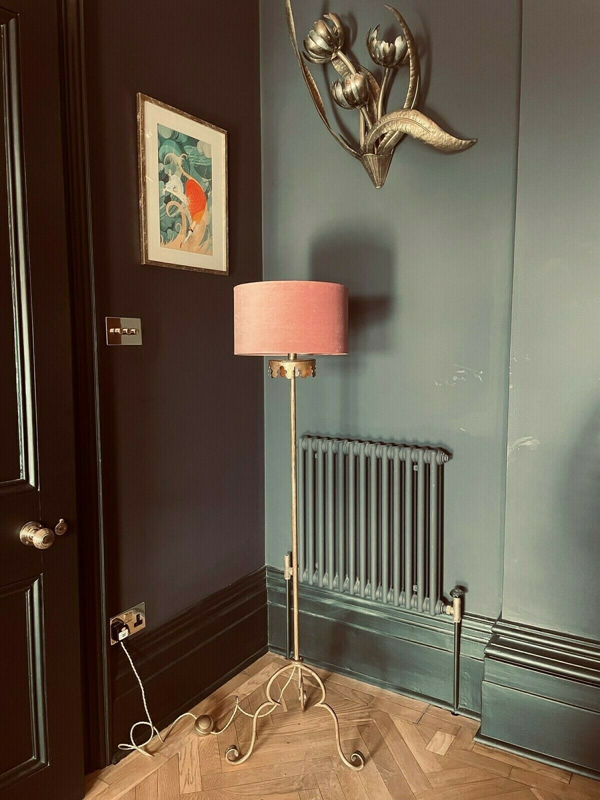 Mid Century Spanish ‘Crown’ Floor Lamp photo furniture