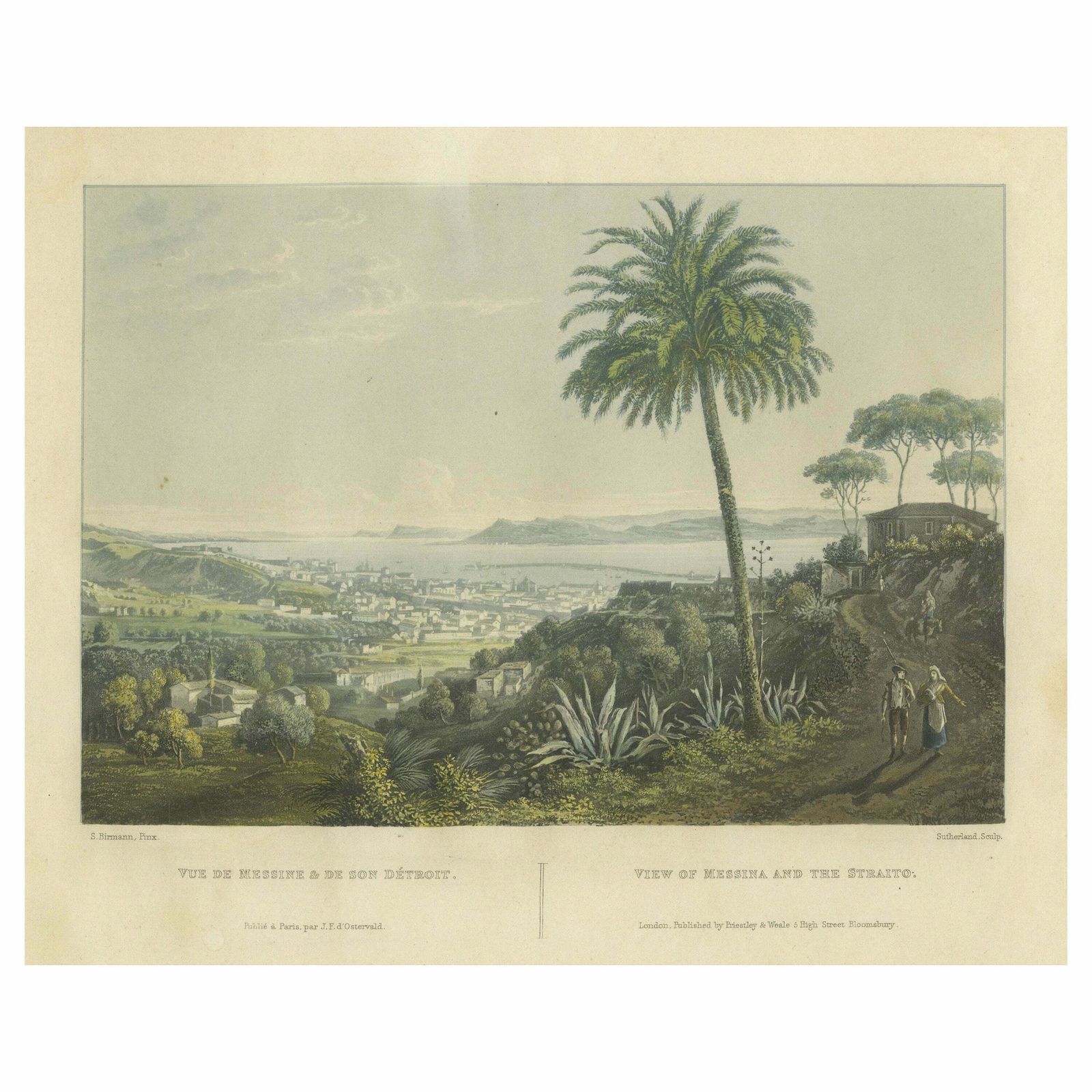 Serene Vista Of Messina And Its Strait: An Engraved Jewel, Circa 1800
