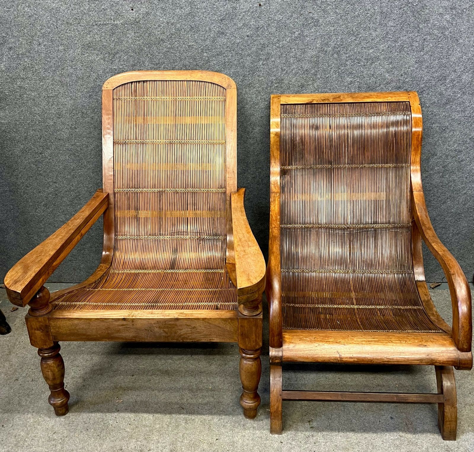2 Teak Plantation Chairs, 1920s photo for sale
