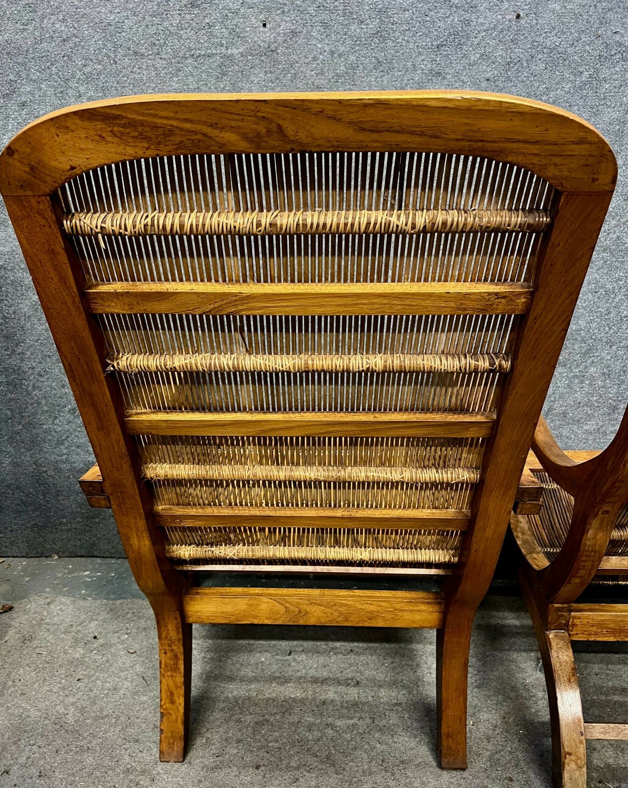 2 Teak Plantation Chairs, 1920s photo buy