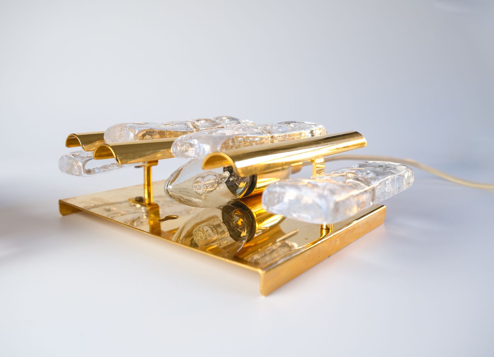 photo for sale Pair Of Mid Century Carl Fagerlund Wall Lights For Orrefors, Sweden C.1960s