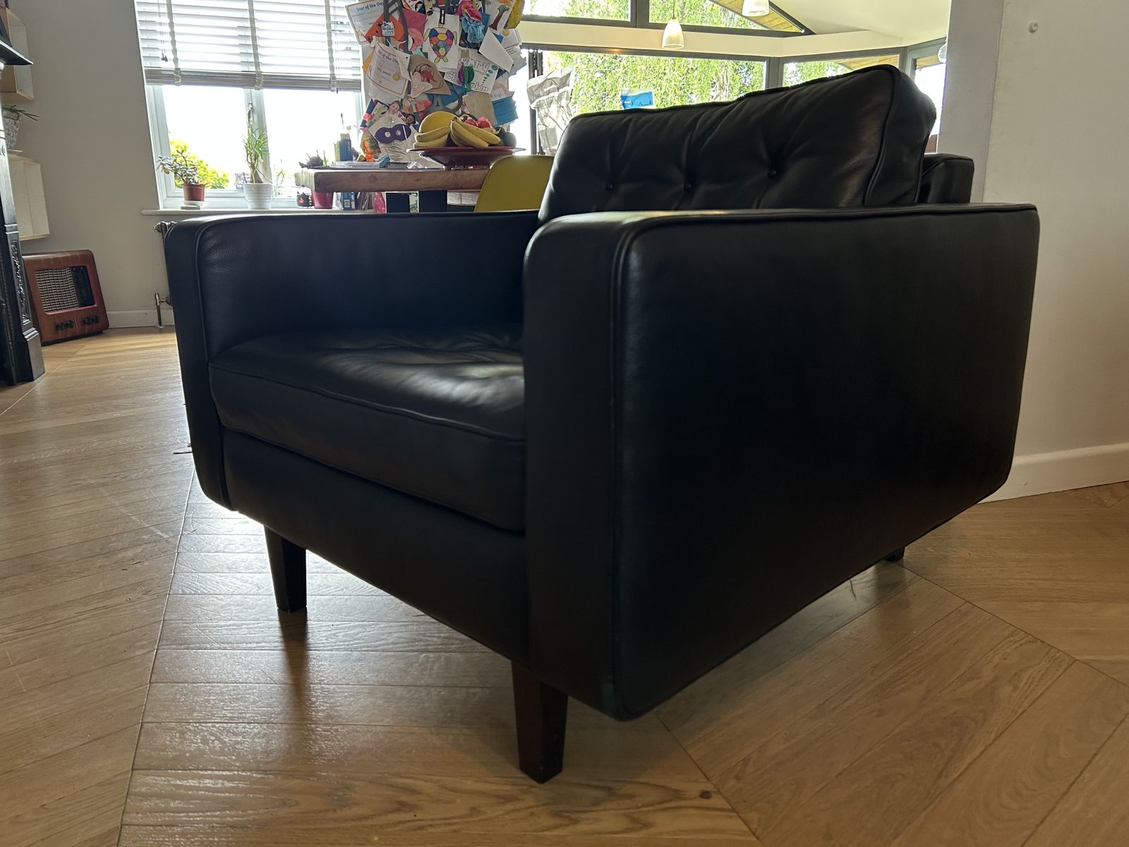 Hepburn Leather Armchair Designed By Paola Navone photo for sale