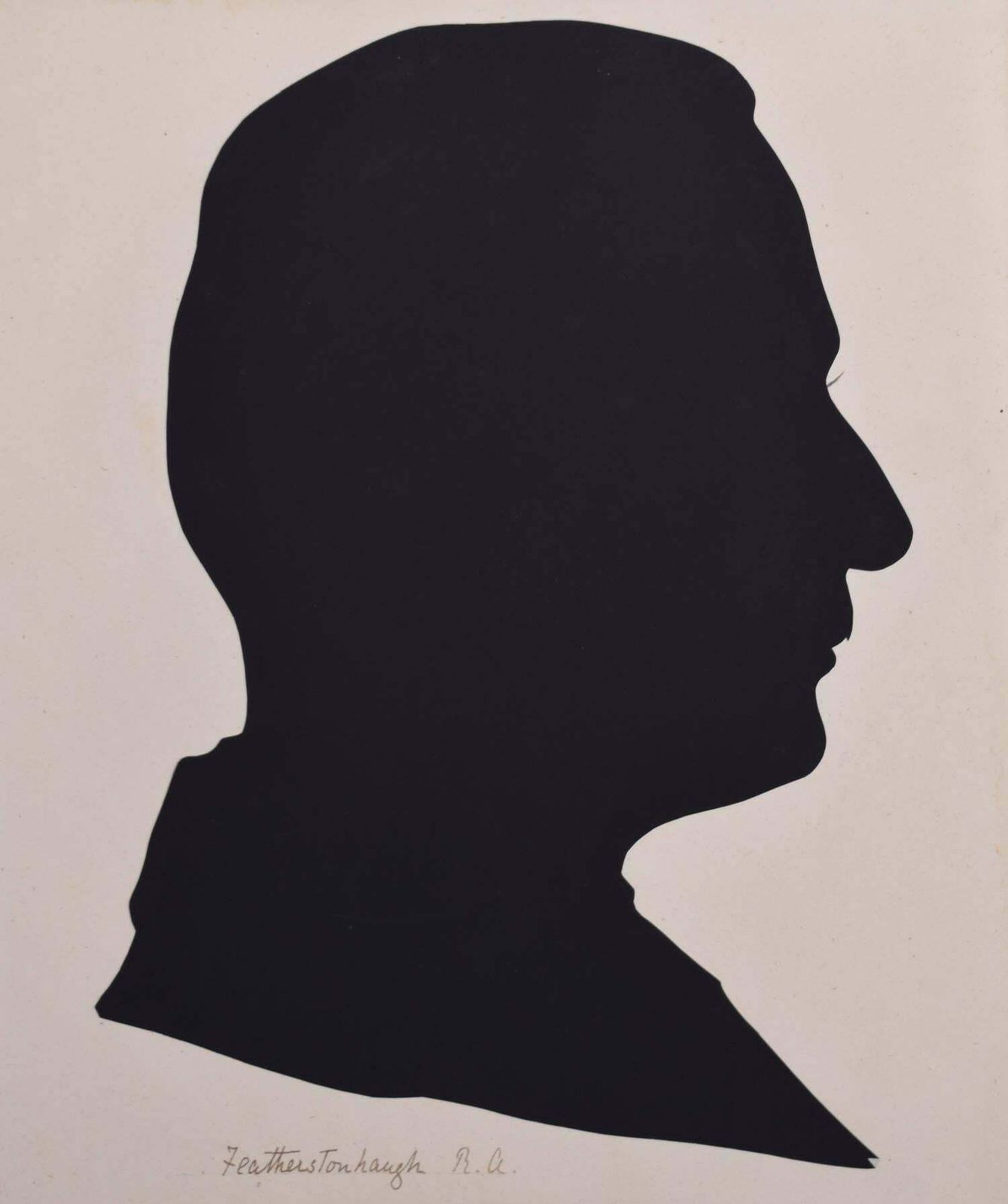 Nineteenth Century Silhouette Of A Gentleman: Featherstone Ra Royal Artillery Circa 1870