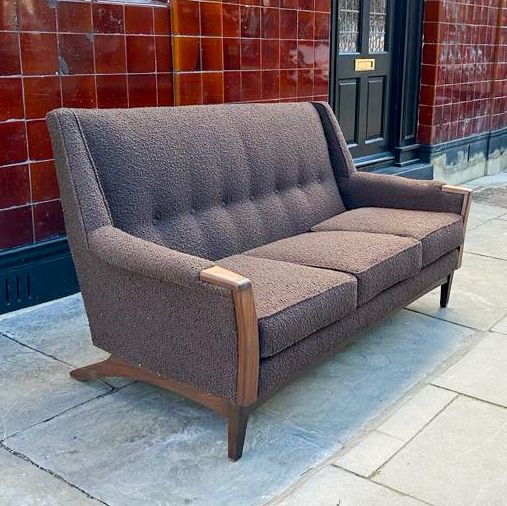 Teak Mid Century 3 Seater Sofa photo furniture