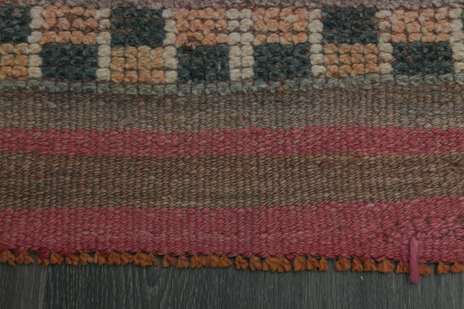 3x10 Pink Orange Rug, Turkish Rug, Vintage Rug, Oushak Rug, Wool, Handmade Rug, Kitchen Hallway Entryway Rug, Home Decor, Runner Rug photo vintage