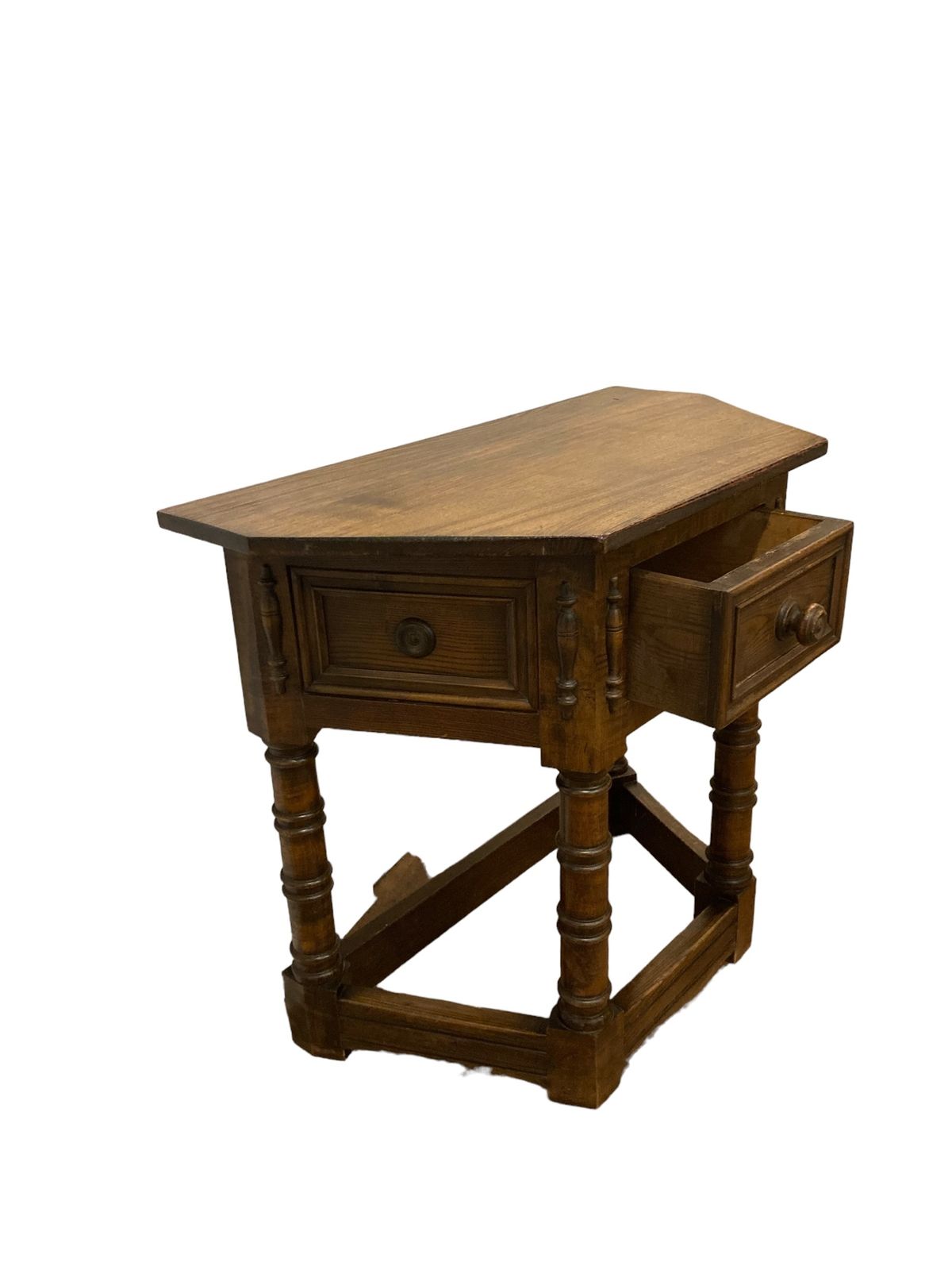 photo for sale 17th Century Style Gothic Looking Oak Credence Side Hall Table