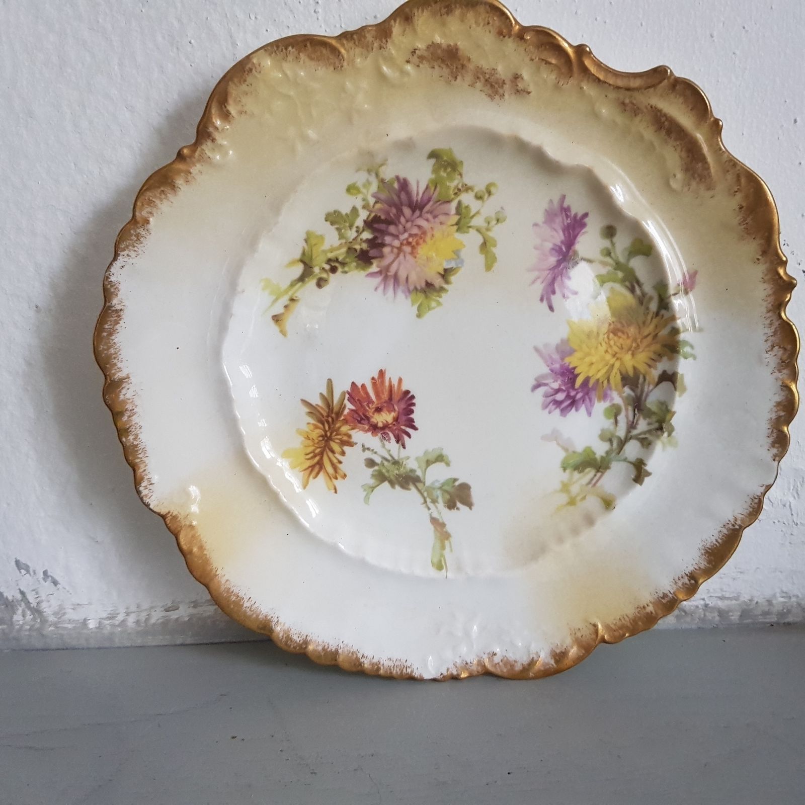 Set Of 7 Antique English Porcelain Plates For Maple & Co Ltd London England Reg 248237 photo for sale