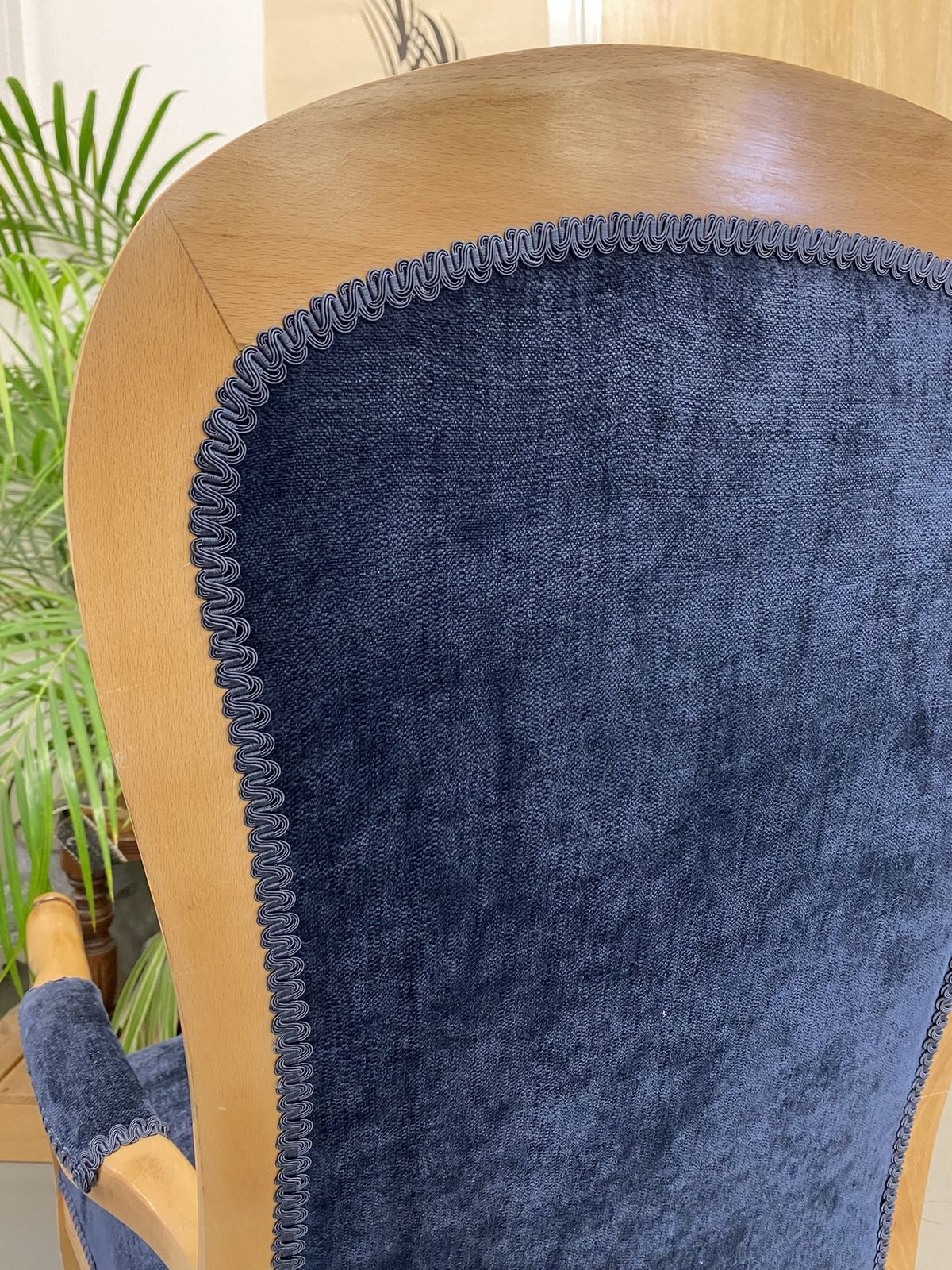 Fully, Traditionally Upholstered Queen Anne Style Reproduction Chair photo buy