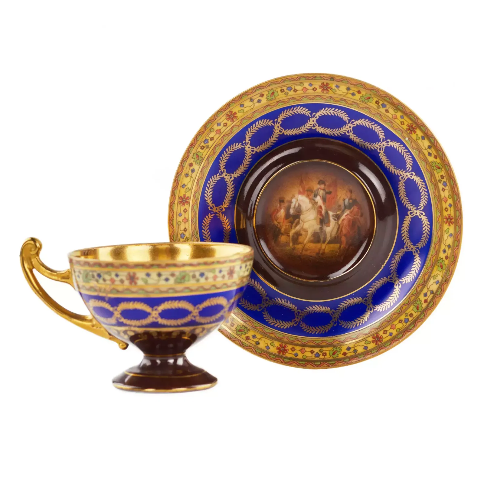 Coffee Service In The Empire Style With Scenes From The Life Of Napoleon. Friedrich Simon Carlsbad photo vinterior