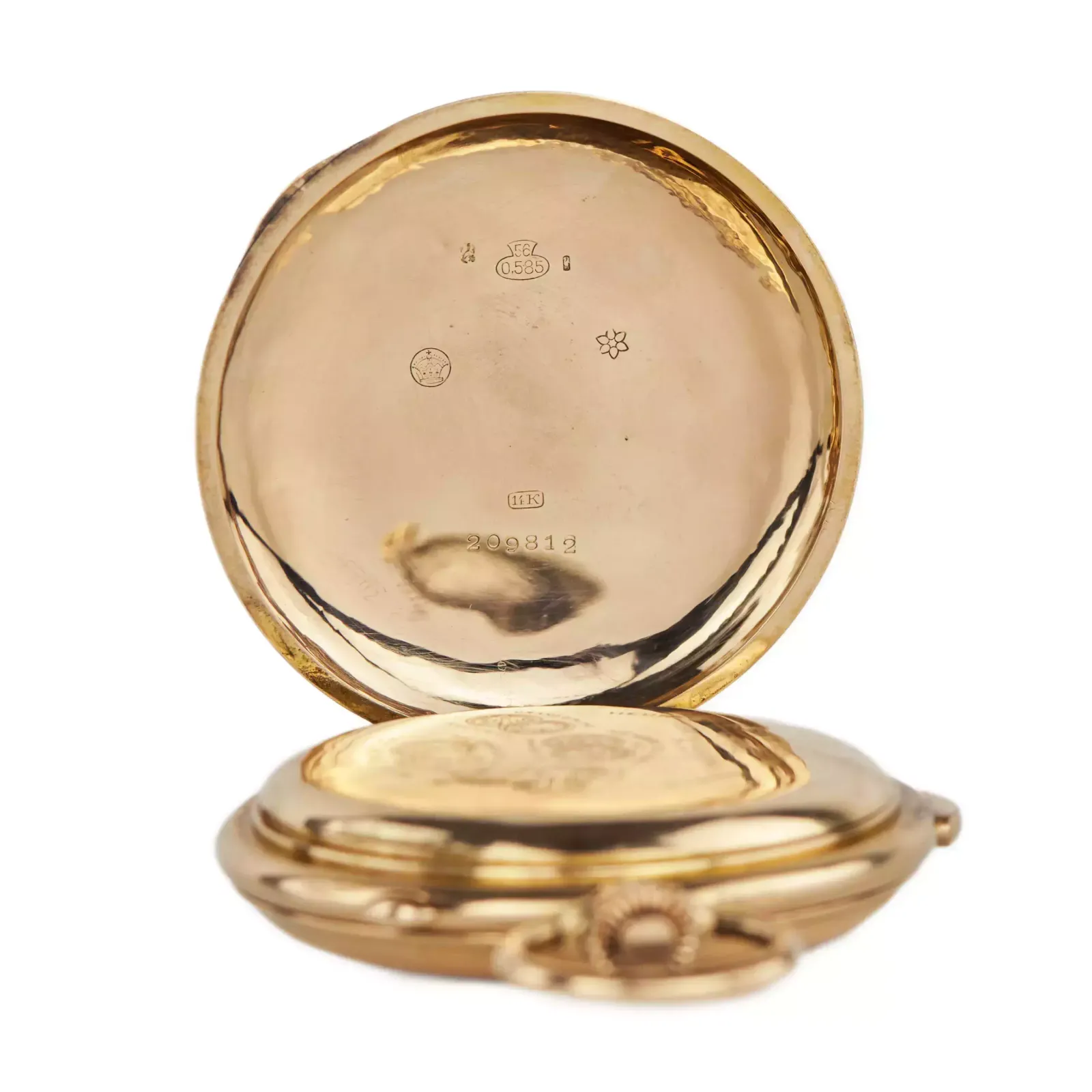 photo furniture Heures Repetition Quarts Taschenuhr Chronographe 14k Gold Pocket Watch