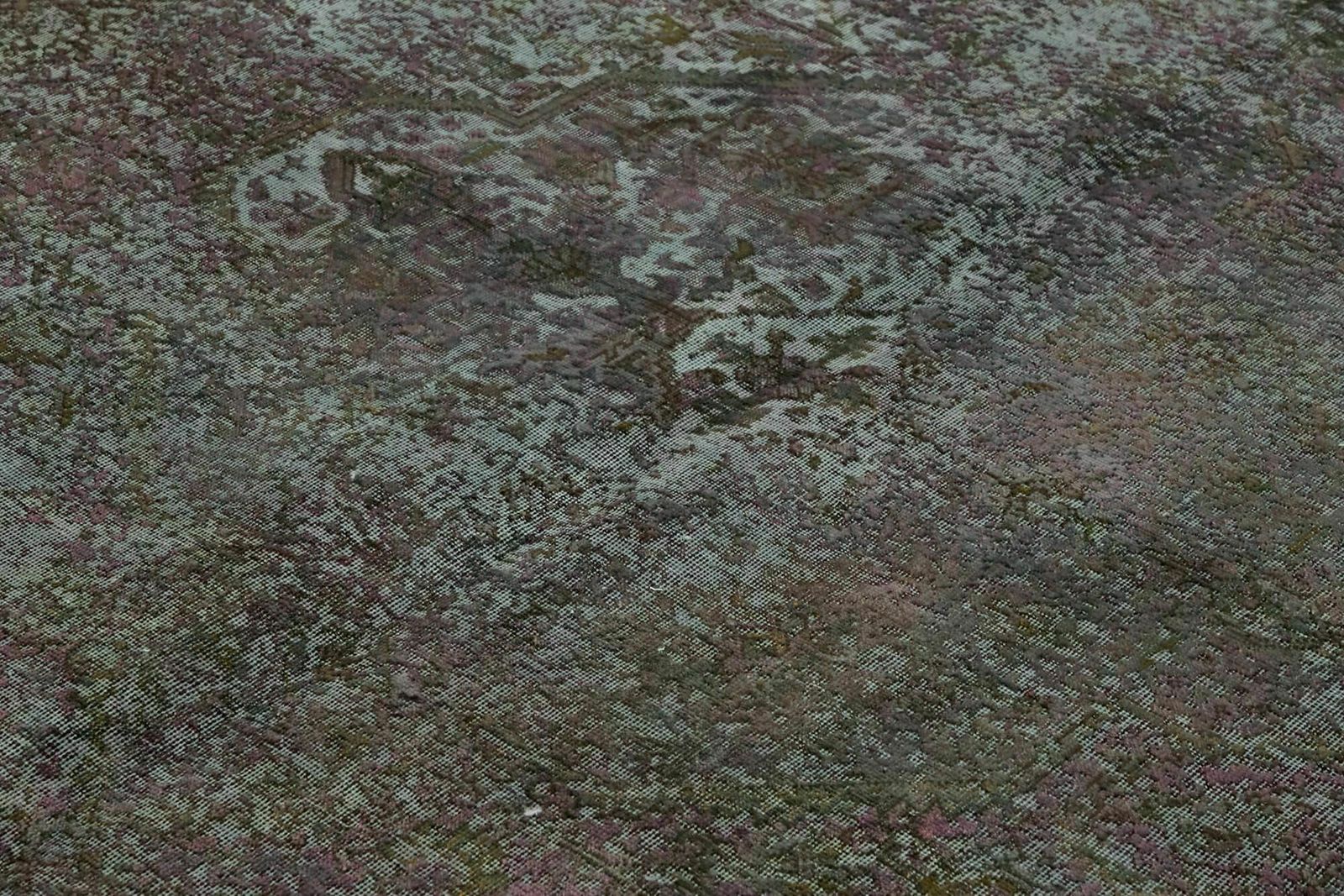 Handmade 1980's Grey Over Dyed Large Area Rug ( 384 X 298 Cm ) photo 3672.0