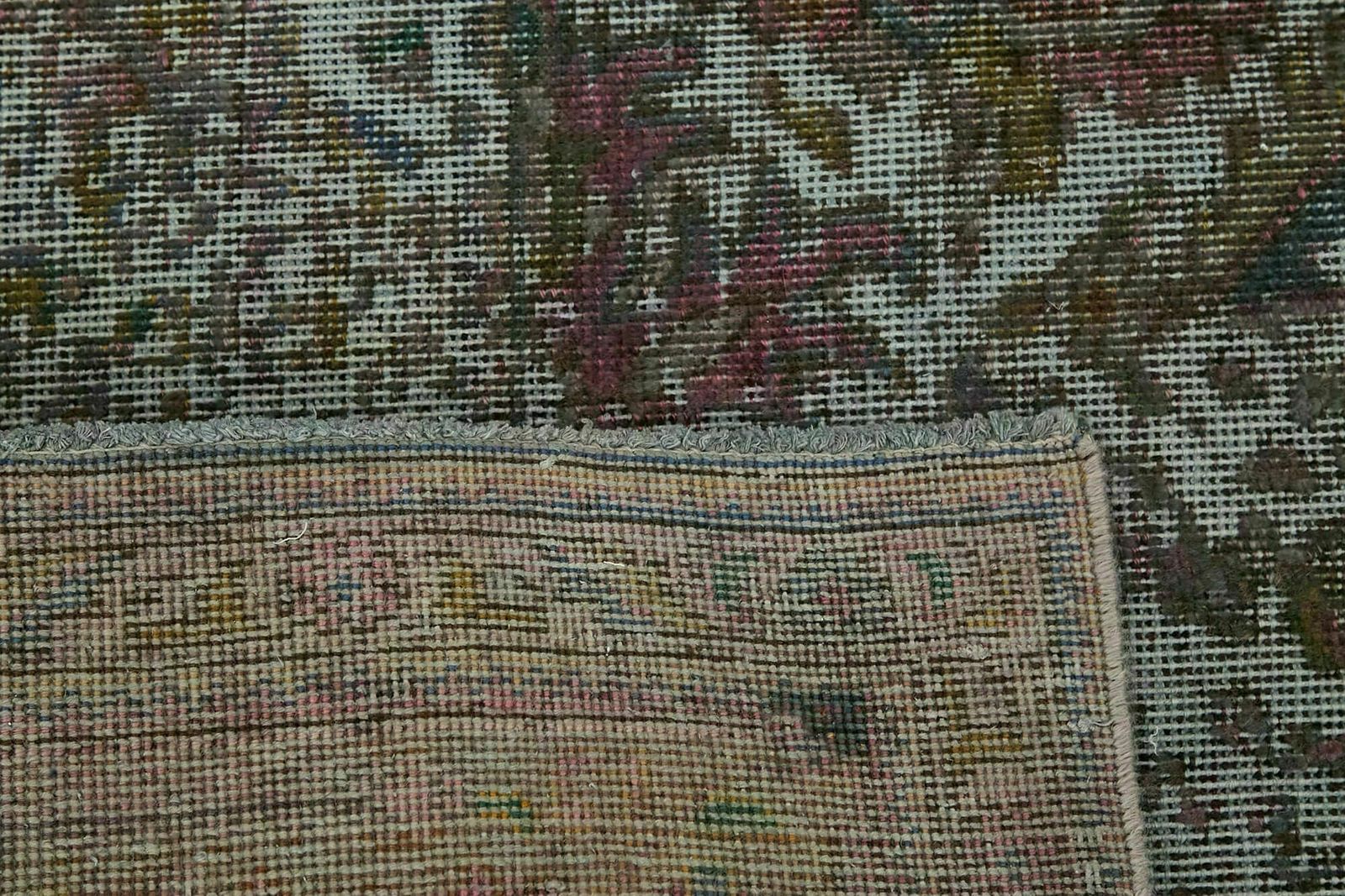 Handmade 1980's Grey Over Dyed Large Area Rug ( 384 X 298 Cm ) photo buy