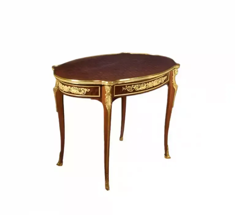 Oval Coffee Table In Louis XVI Style, Model Adam Weisweiler. France 19th Century photo 6935.0