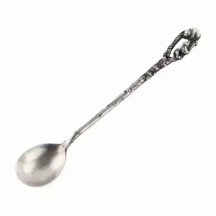 Russian, Silver Spoon Of Bear Cubs, Object Illustration “Mornings In A Pine Forest.” Early 20th Century. photo furniture
