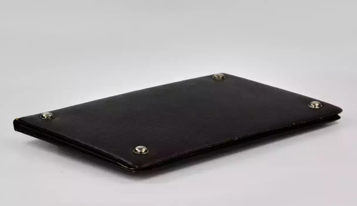 Leather Portfolio With Silver Overlay. Russia, 1908 1917. photo for sale