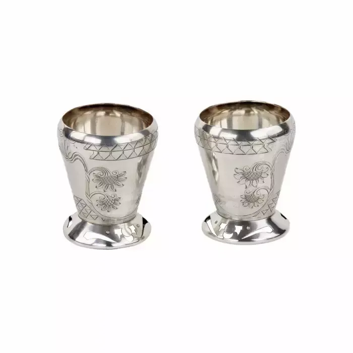 A Pair Of Russian Silver Vases In The Art Nouveau Style. photo furniture