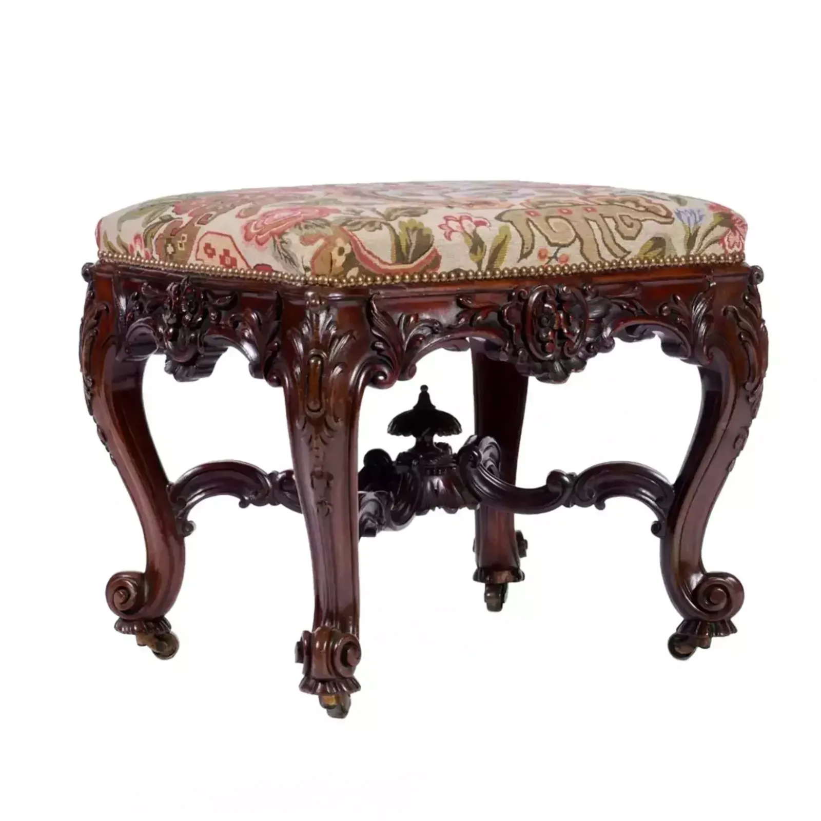 A Pair Of Superb Carved Mahogany Banquettes In The George II Style. The Turn Of The 19th 20th Centuries. photo furniture