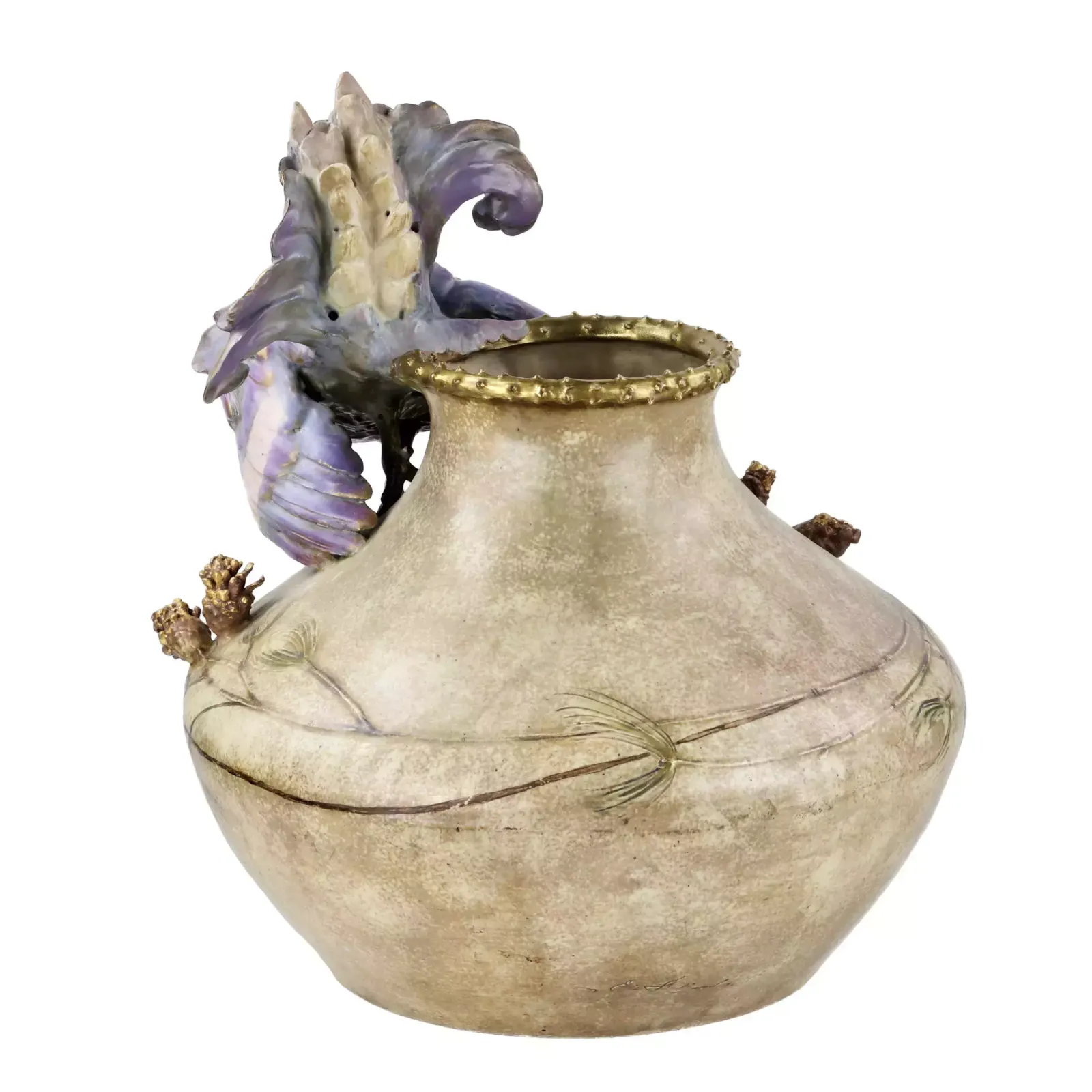 Ceramic Cache Pot. Eduard Stellmacher. 1905 photo for sale