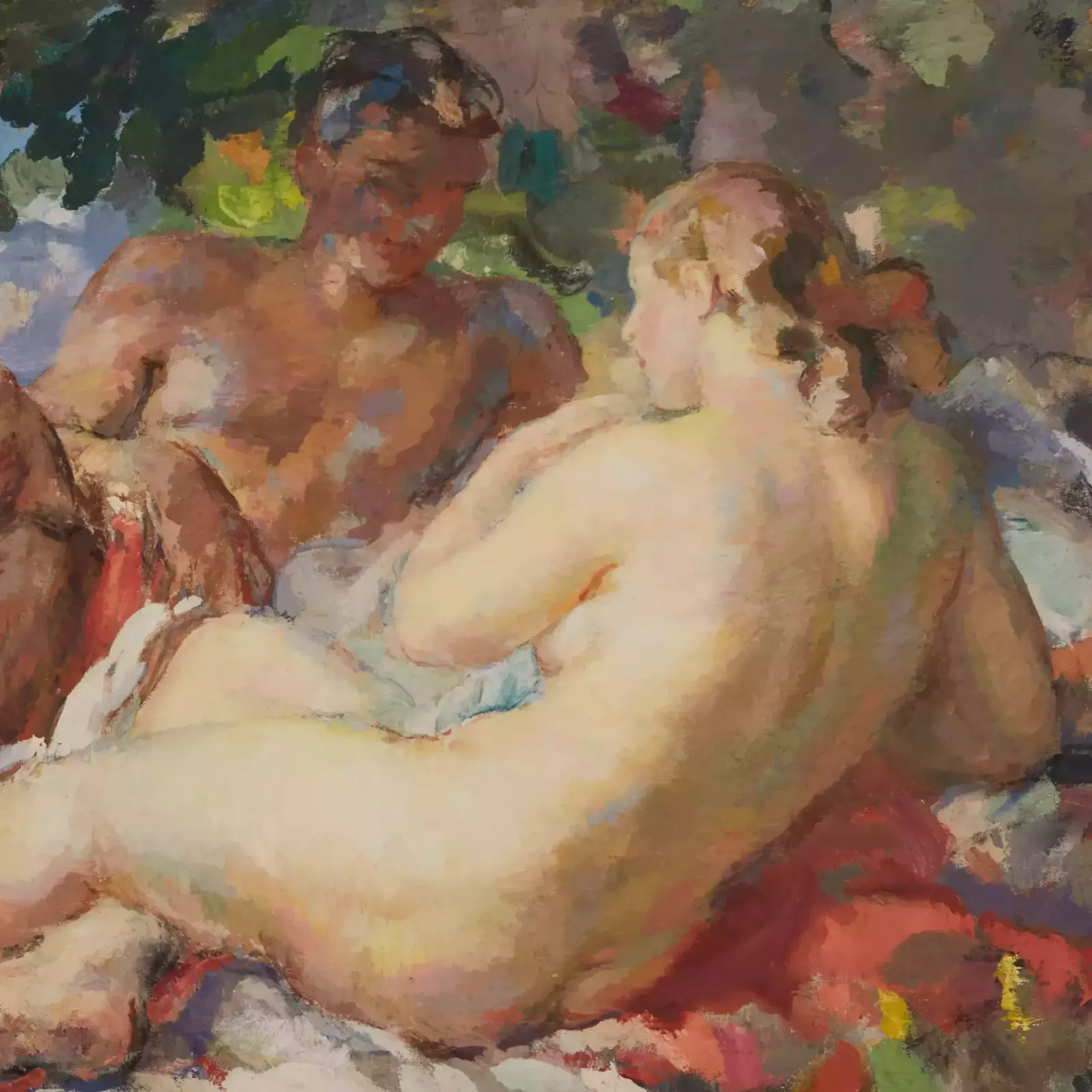 Renault Fernand Albert (1887 1939). Couple In Love. Under The Canopy Of Trees. photo buy