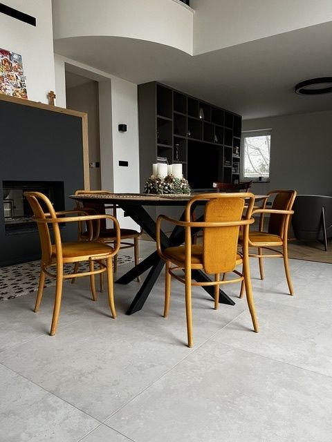 Furniture Set Of 6 Ton Bentwood Thonet Design Armchair With Gold Velvet, Czechoslovakia 1930s photo