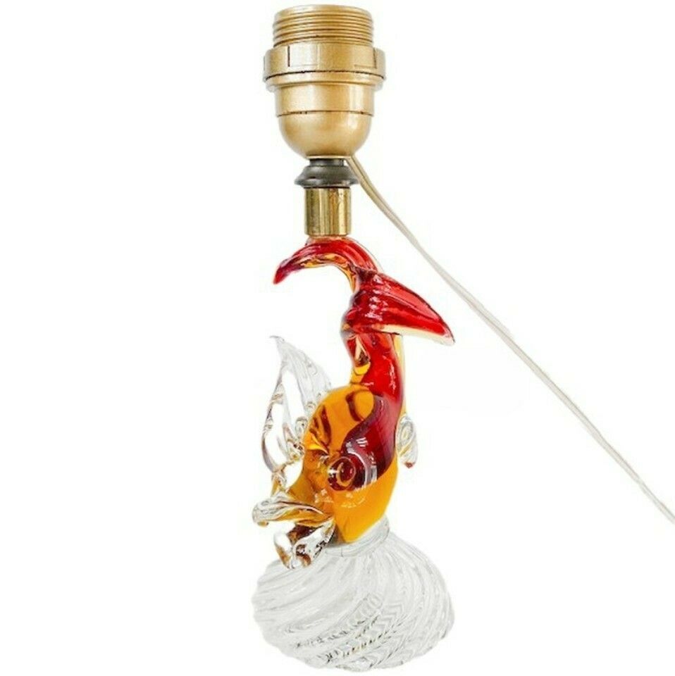 Artistica Murano Ccc Murano Glass Fish Lamp Base 1960's Fish Lamp photo furniture