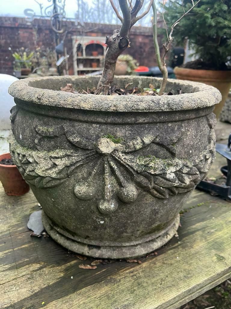 Pair Of Composite Garden Urns photo furniture