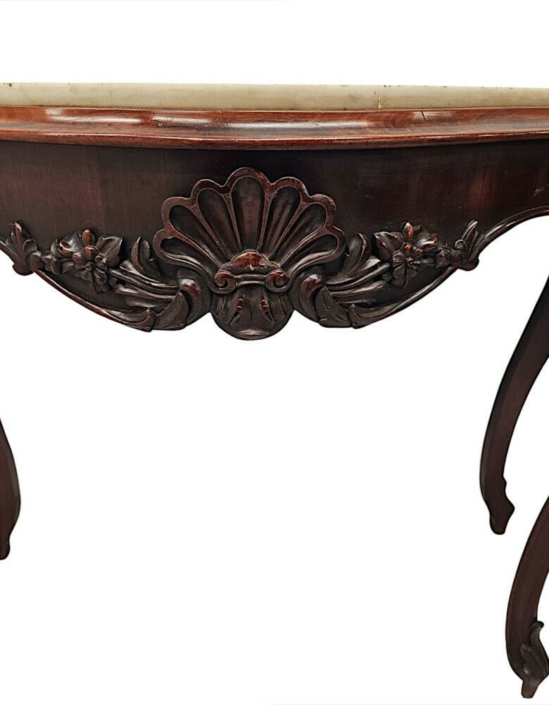 A Very Rare Pair Of 19th Century Marble Top Console Tables photo buy