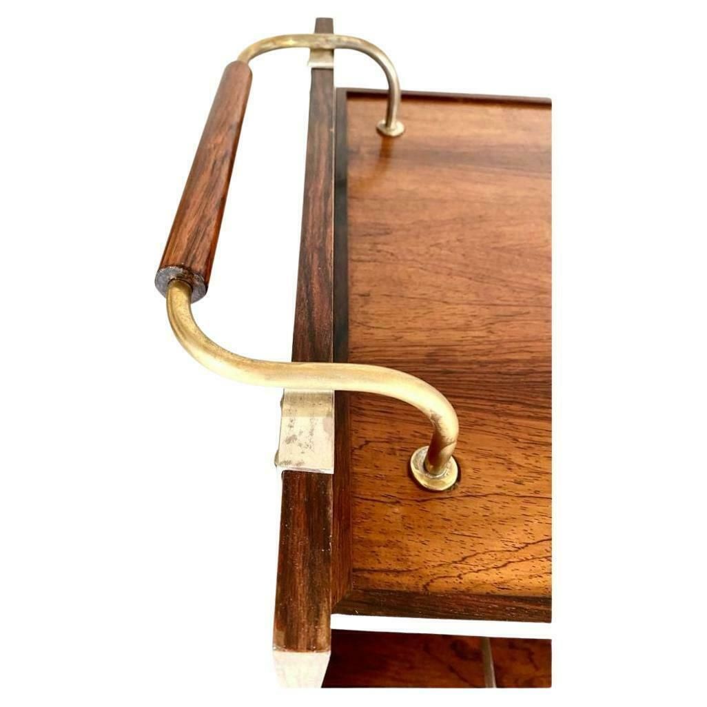 Vintage Italian Bar Trolley In Walnut And Chromed Iron, 1960 'S photo 1200.0