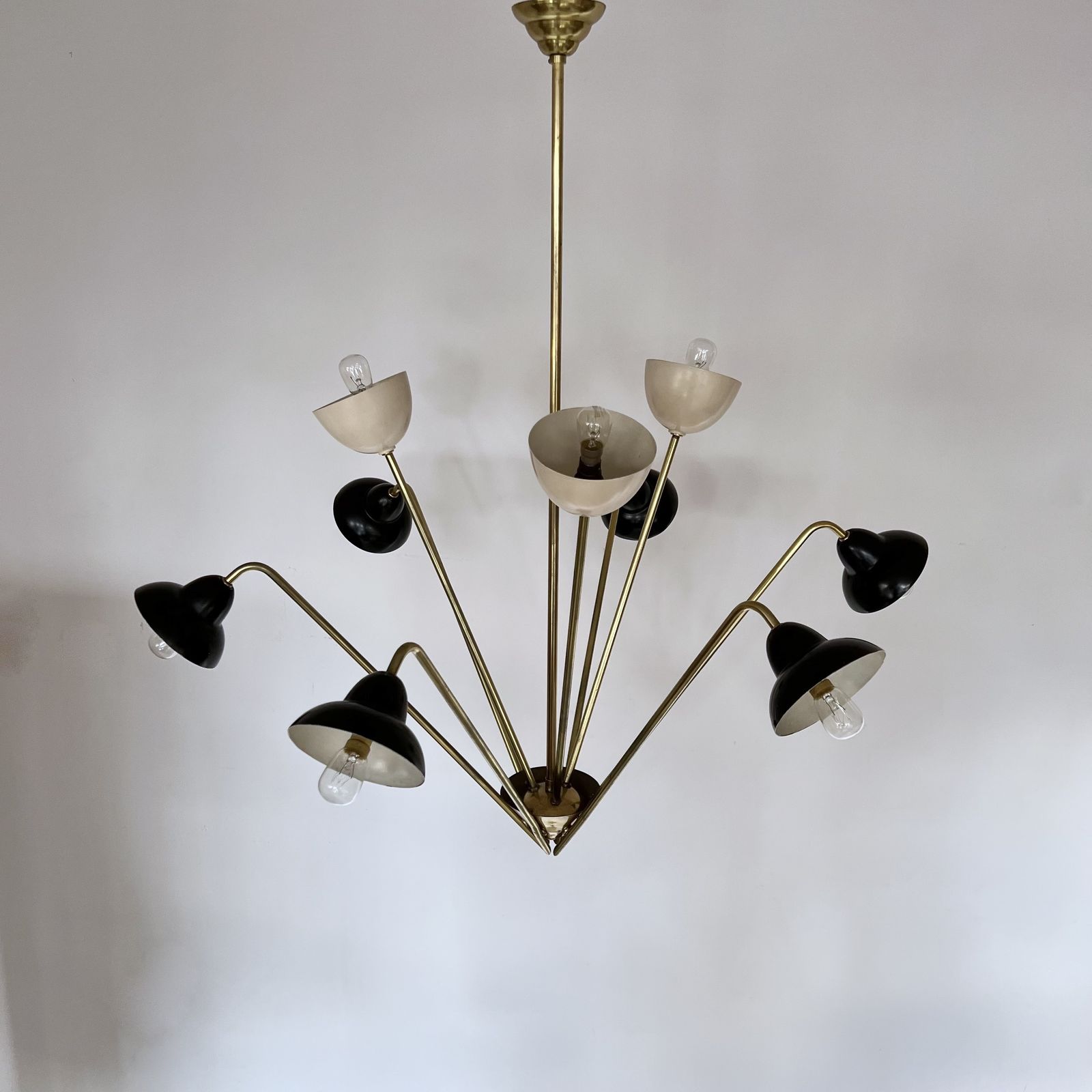 Mid Century Italian Brass Sputnik Chandelier photo 1895.0
