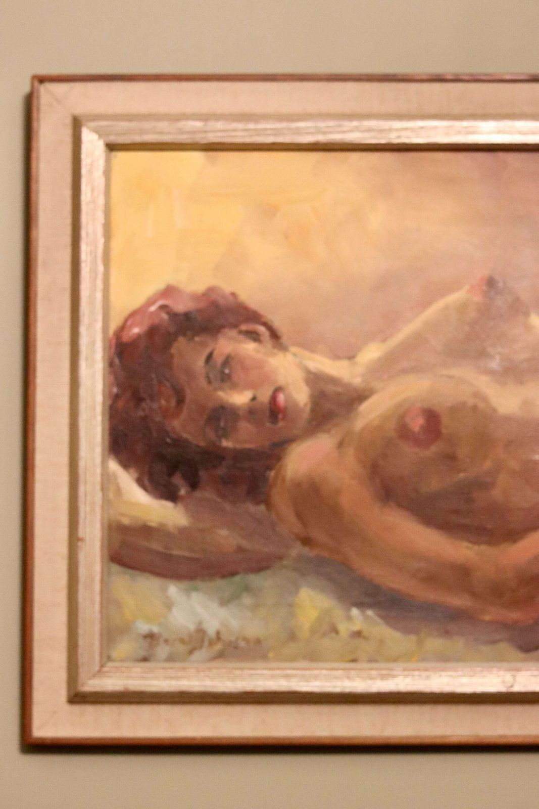Swedish Modernist Oil Painting By Bernt Johnson Circa 1954 photo 356.0